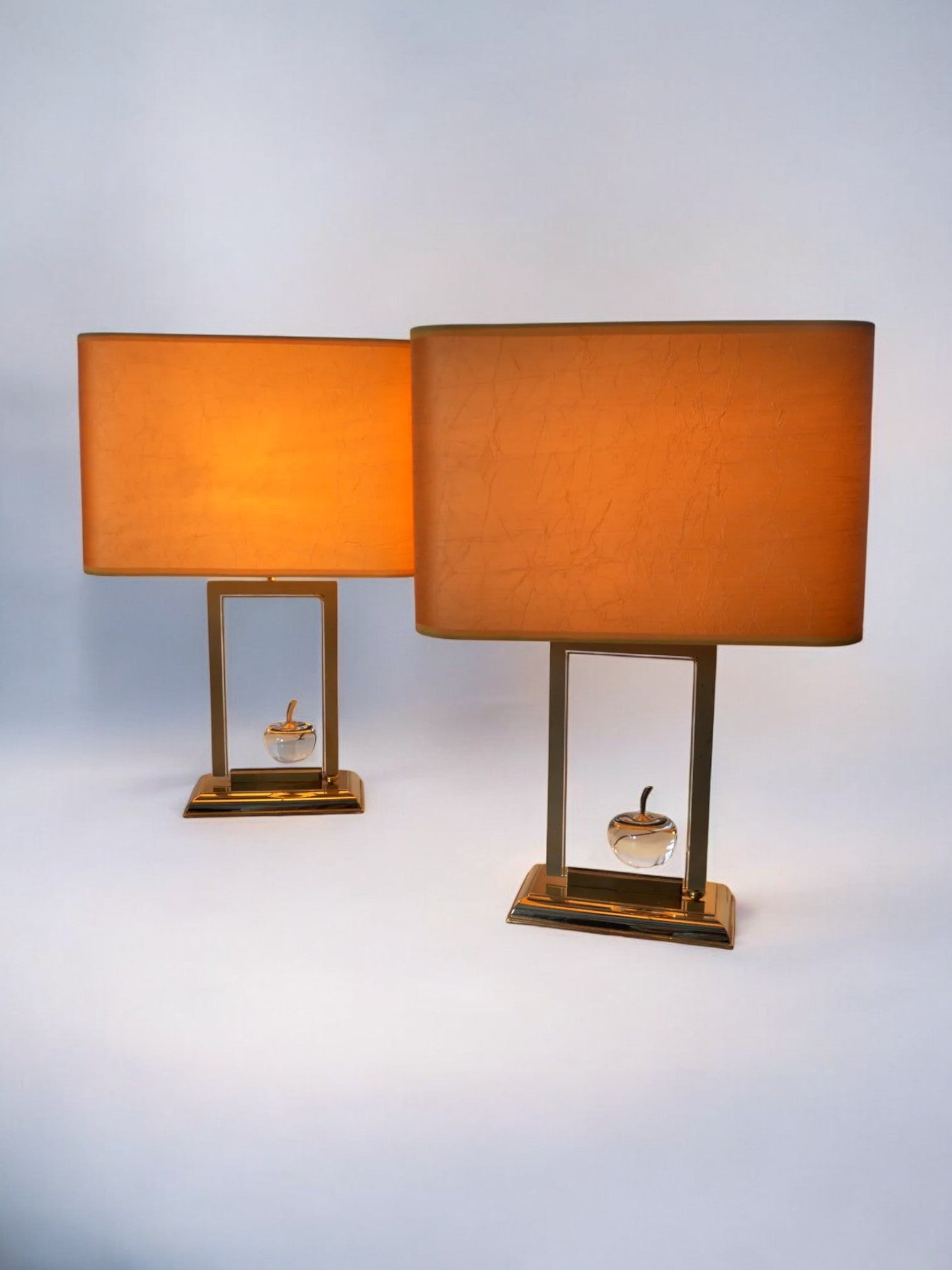 La Pomme Table Lamp From Maison Dauphin, France, 1970- a Pair