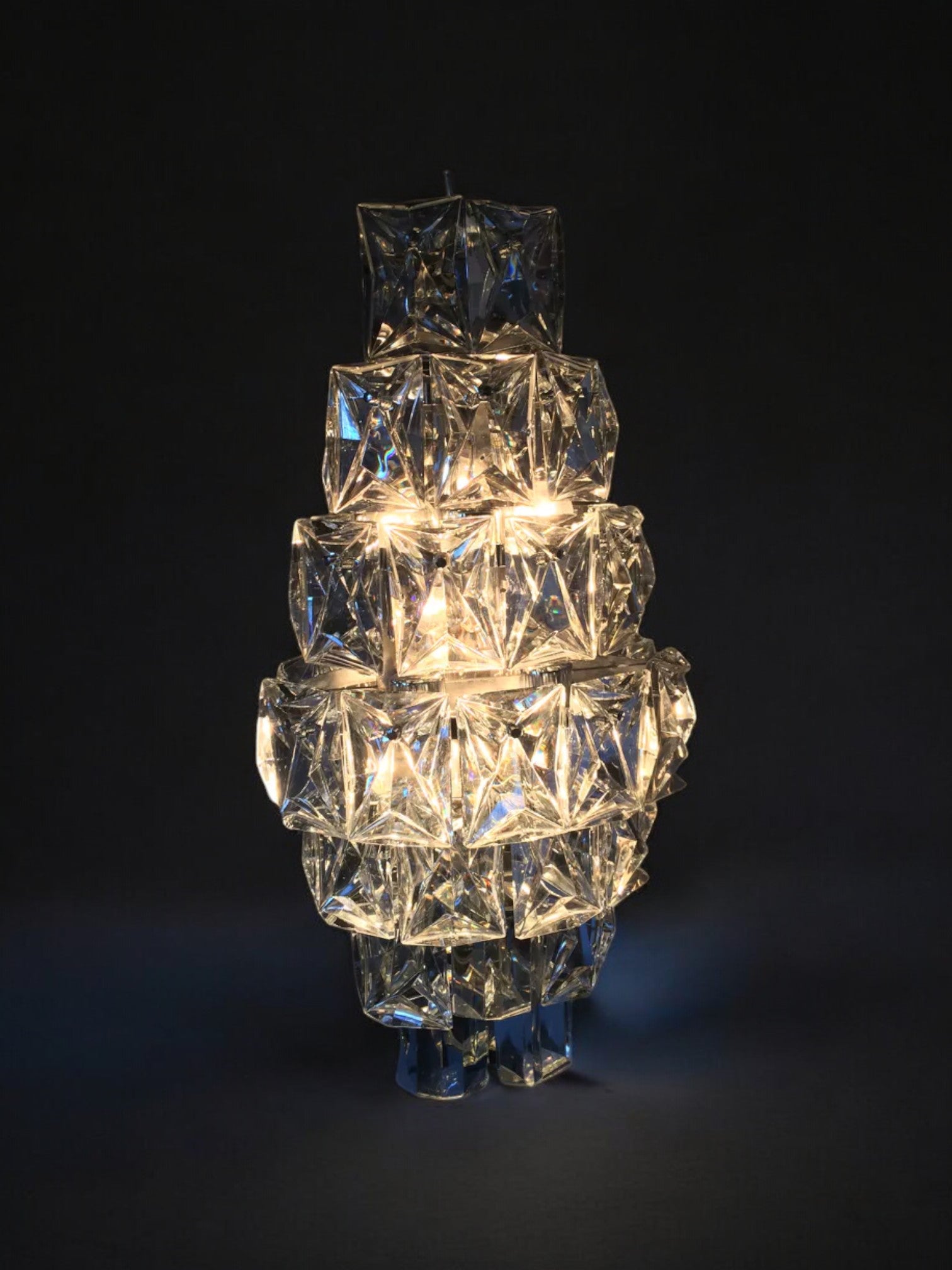 Kinkeldey 7-Tier Wall Sconce, Germany, 1970