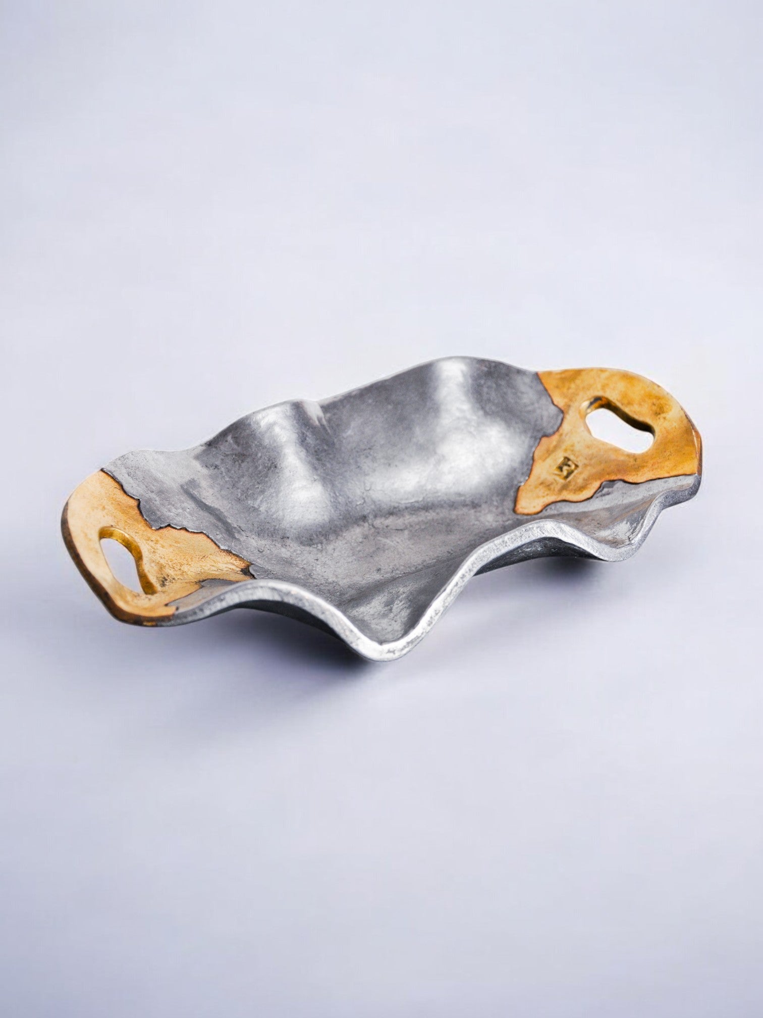 Brutalist pocket tray by Arte3, Spain, 1980