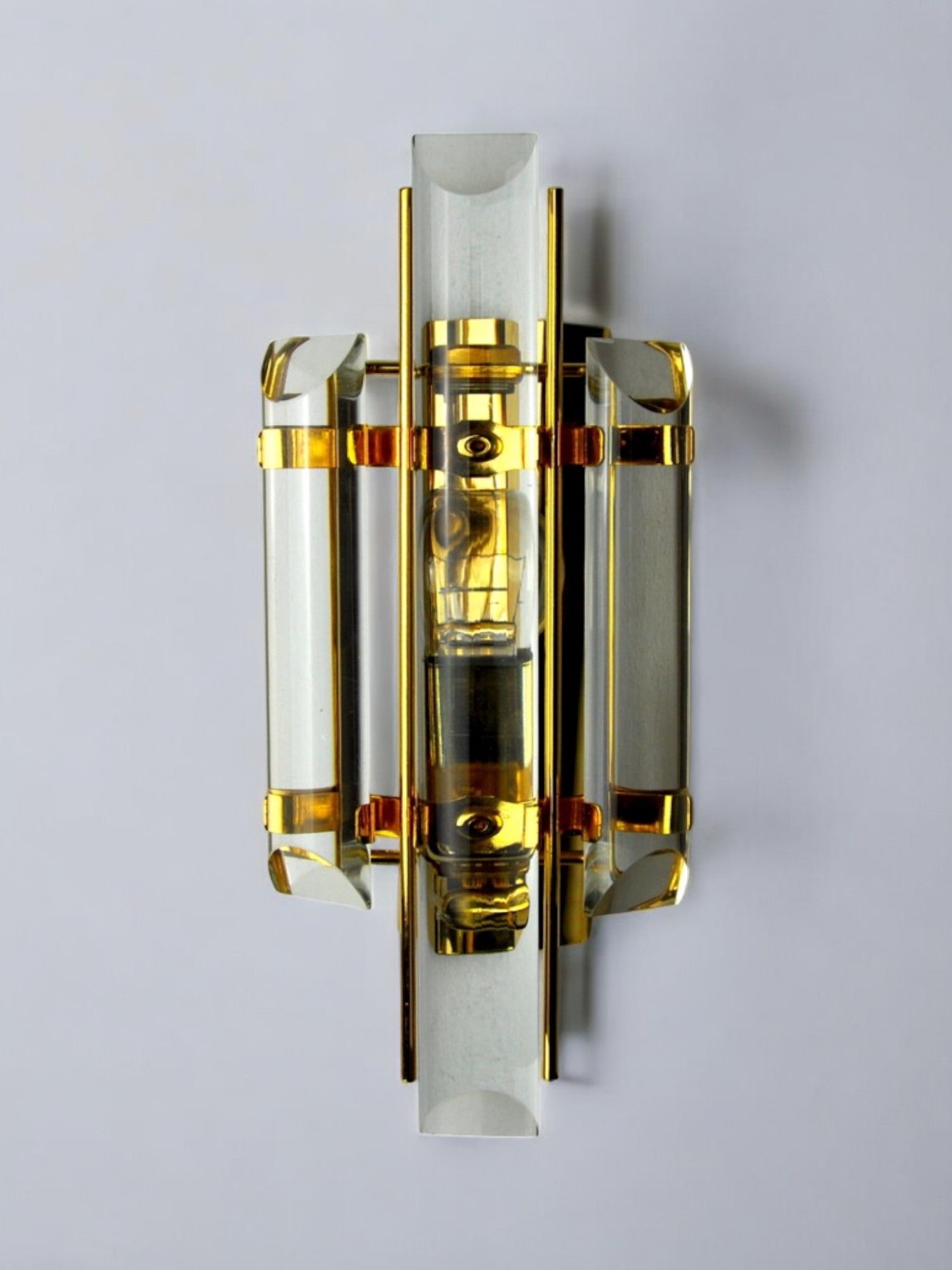 Venini sconce, murano cut glass, Italy 1970