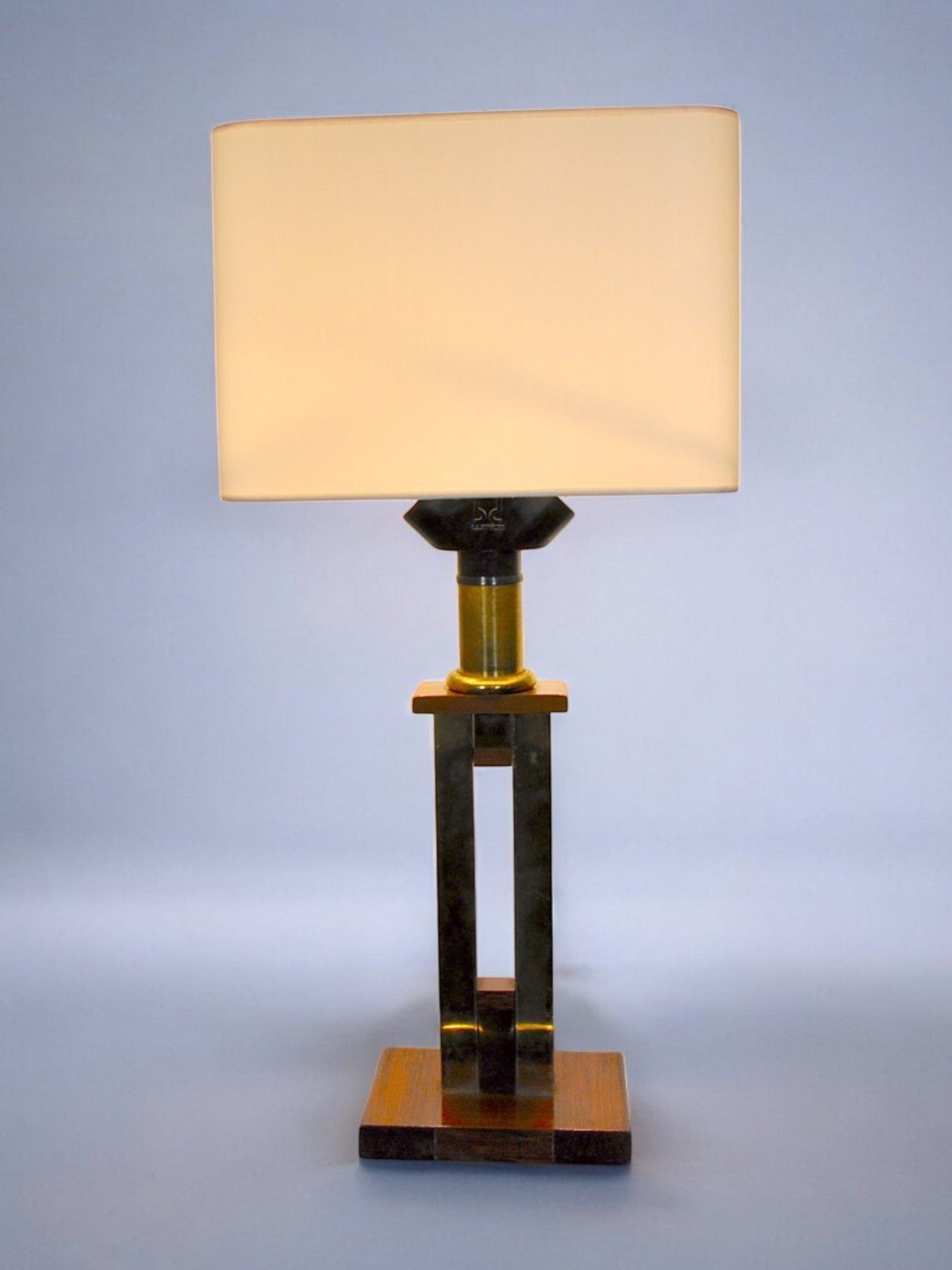 Wooden Table lamp by Bd Lumica, Italy, 1970s