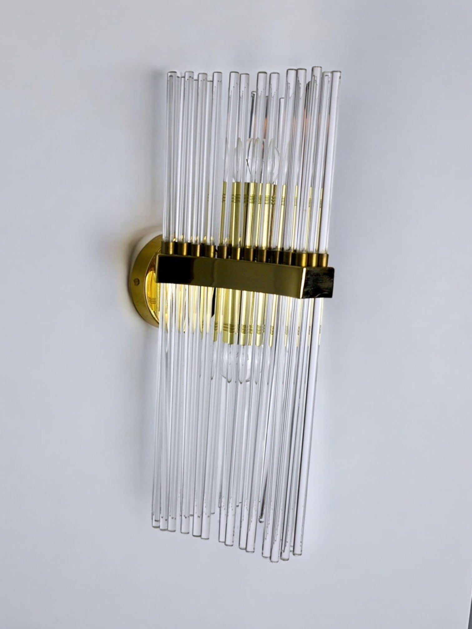 Sciolari wall lamp for Lightolier, murano glass, italy, 1970