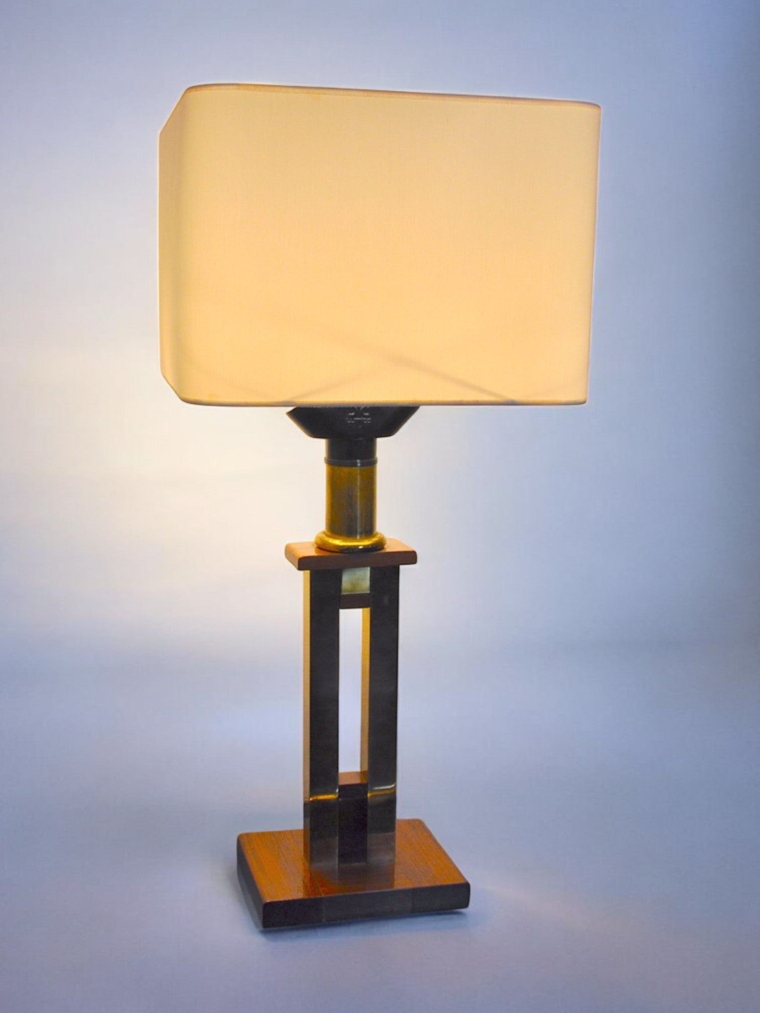 Wooden Table lamp by Bd Lumica, Italy, 1970s