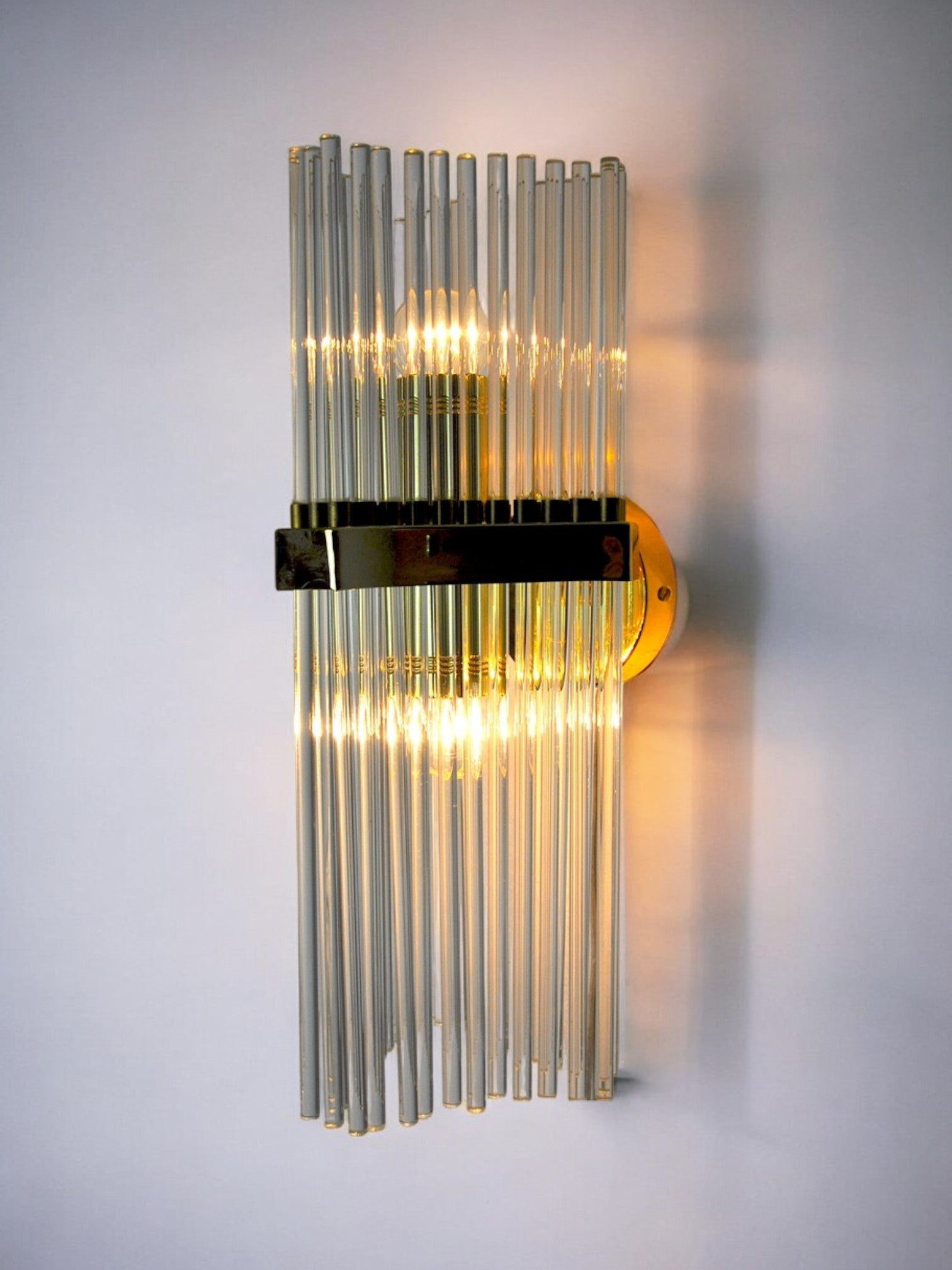 Sciolari wall lamp for Lightolier, murano glass, italy, 1970