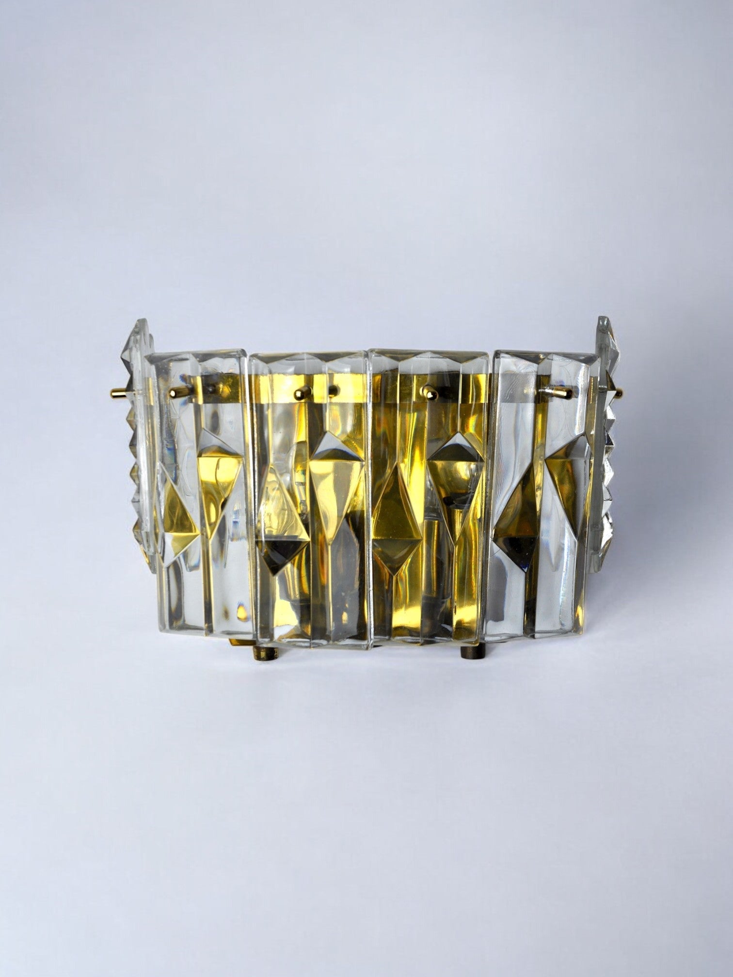 Kinkeldey wall lamp, murano cut crystals, Germany, 1970