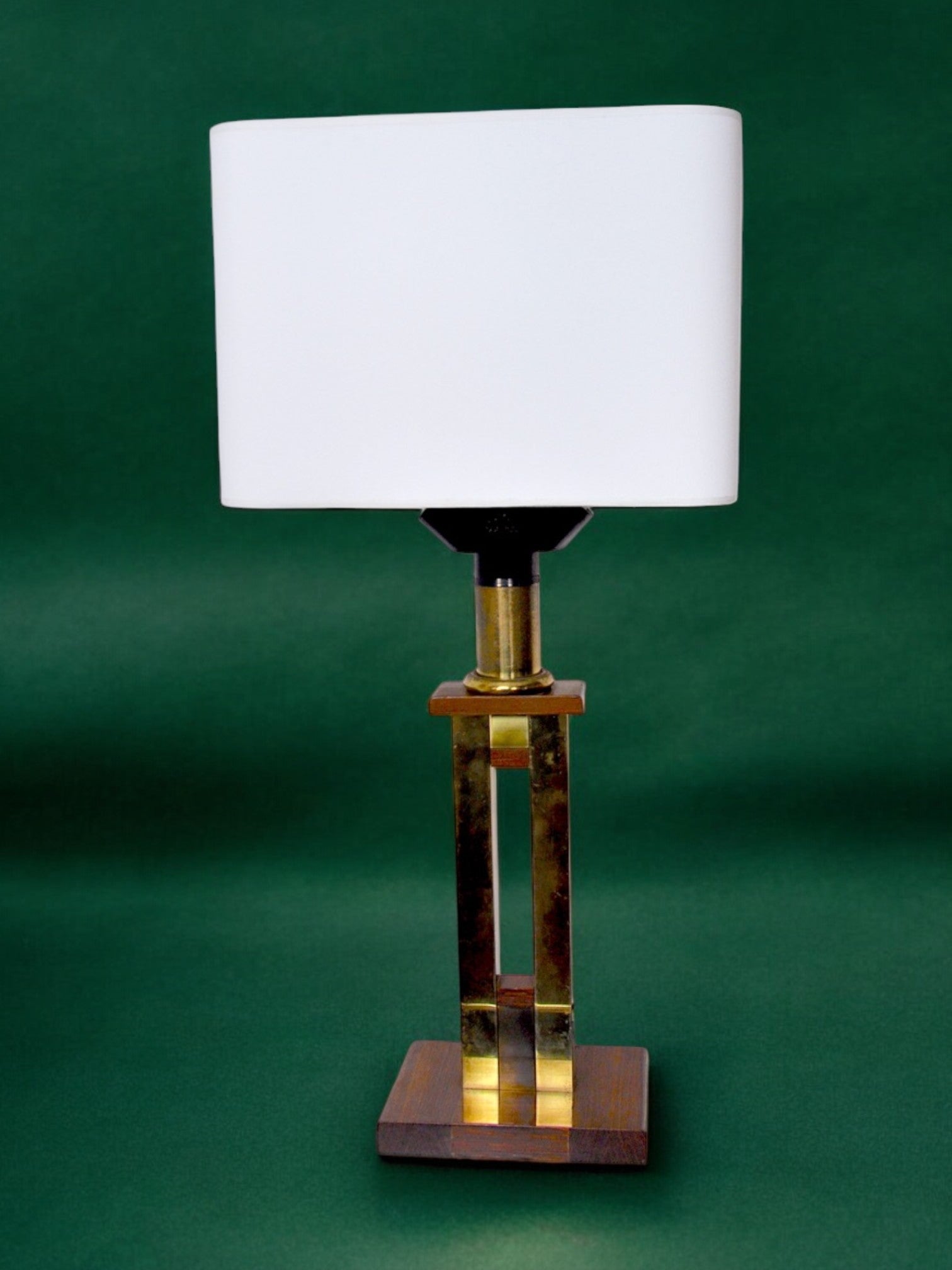 Wooden Table lamp by Bd Lumica, Italy, 1970s