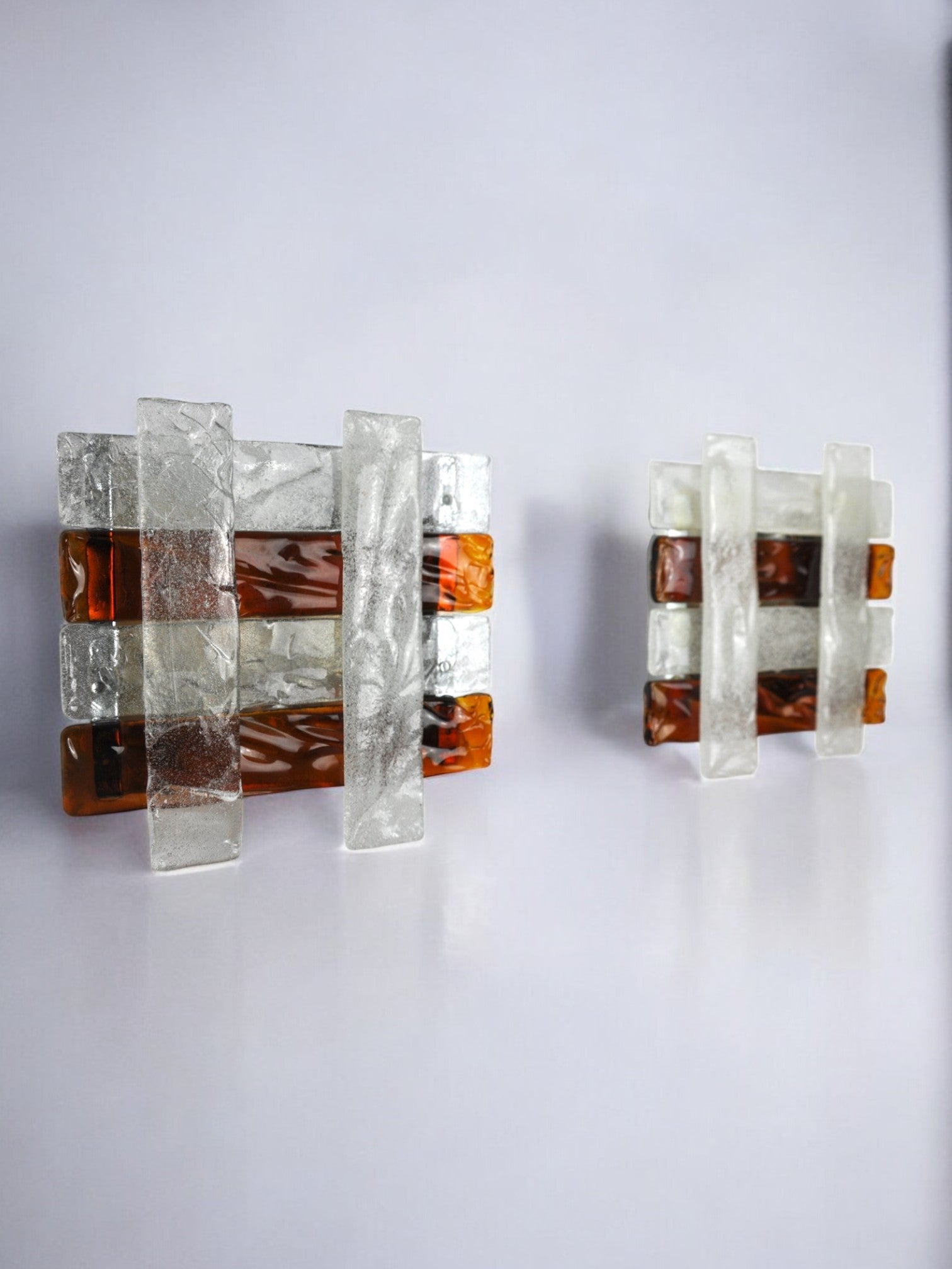 Pair of Poliarte sconces by Albano Poli 1970 Murano Italy