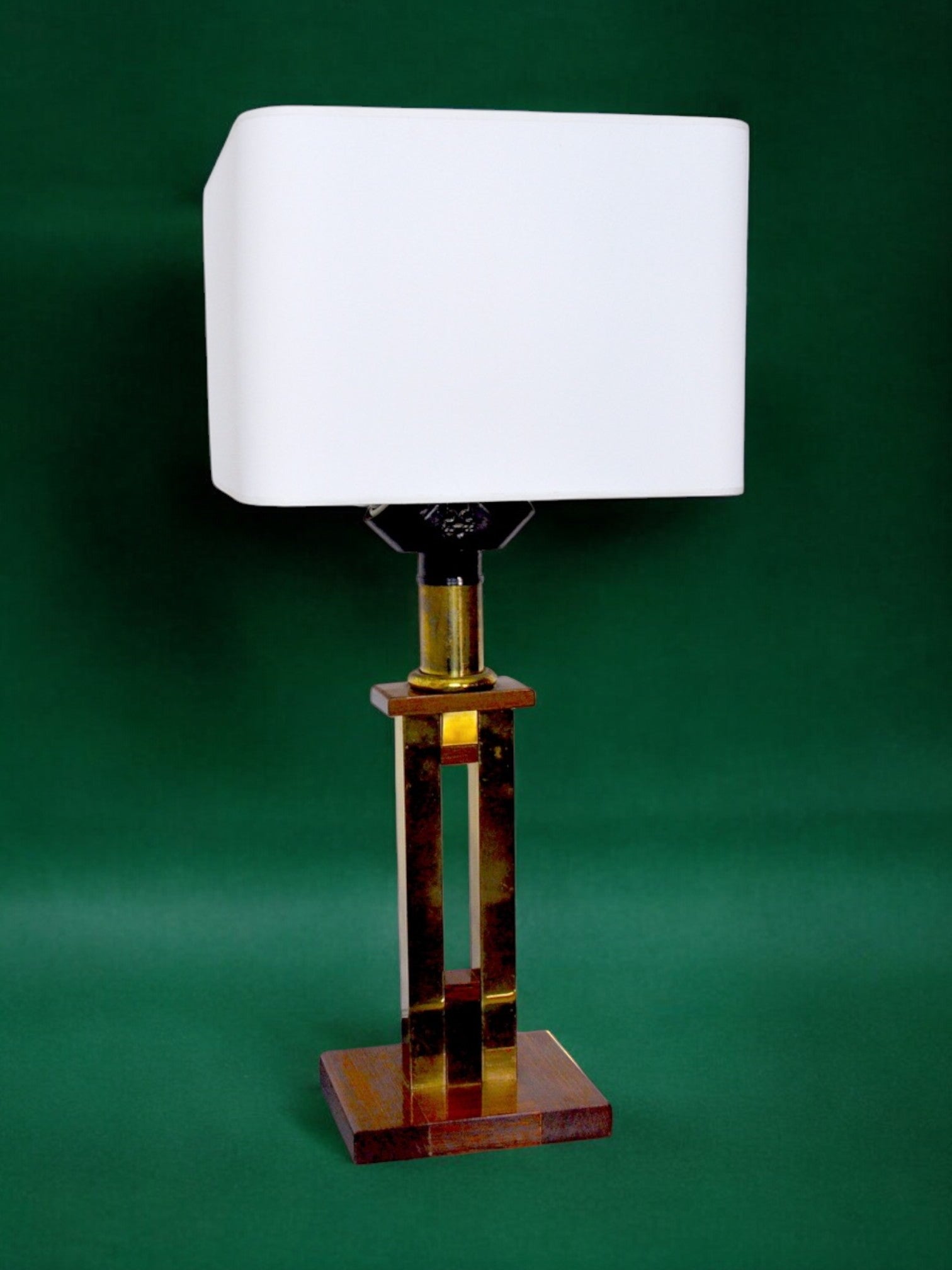 Wooden Table lamp by Bd Lumica, Italy, 1970s