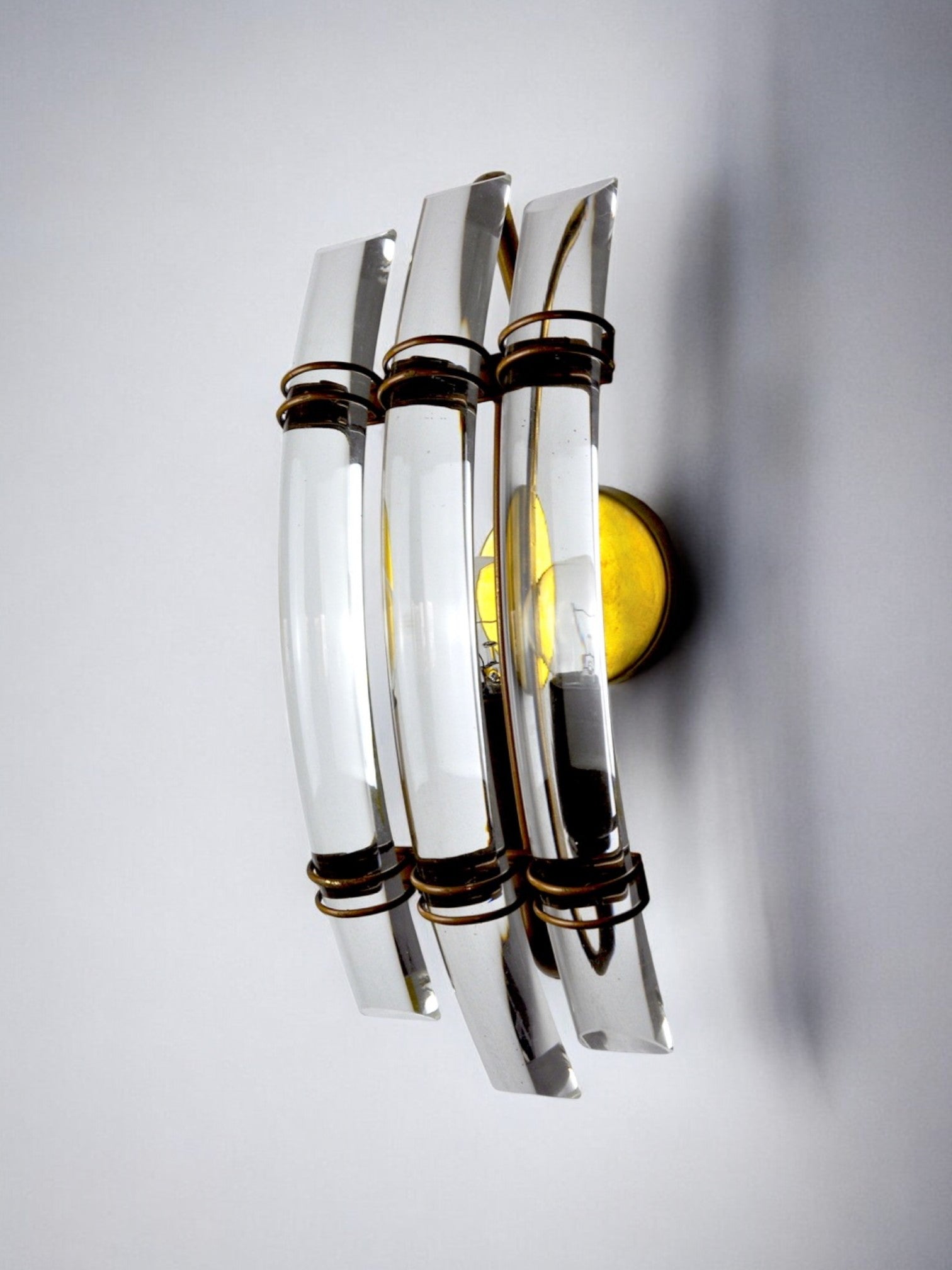 Venini Sconce, Murano crystals, 1970s, Italy