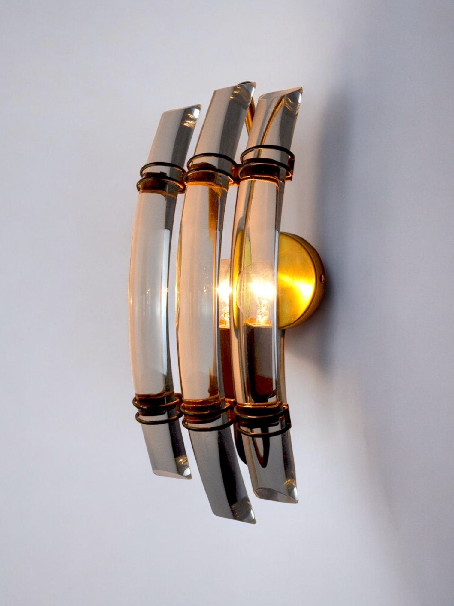 Venini Sconce, Murano crystals, 1970s, Italy