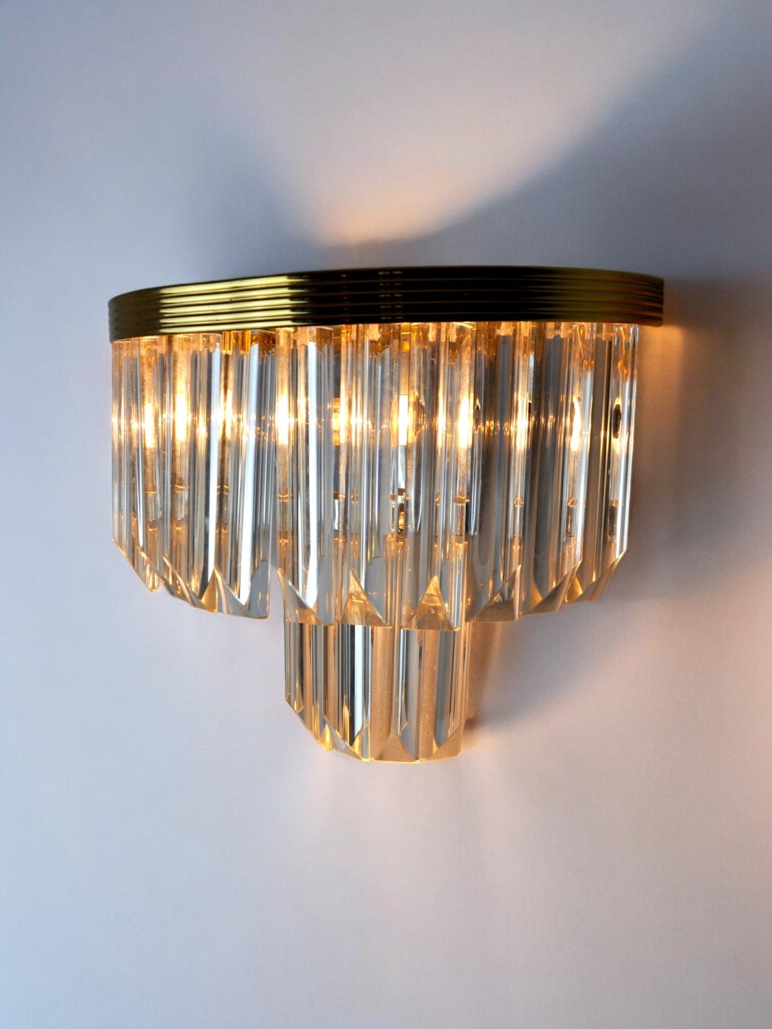 Venini wall light, 2 levels, Italy, 1970