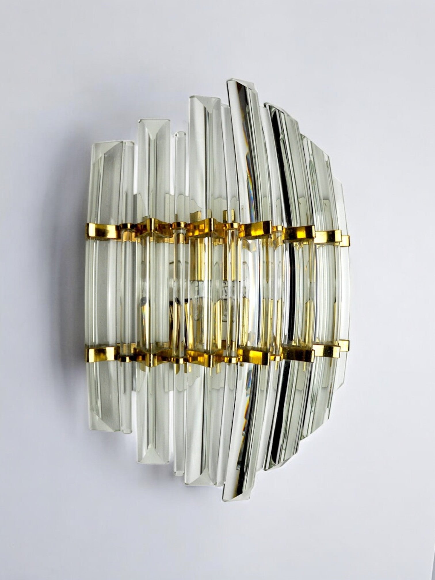 Italian Hollywood Regency Wall Light from Venini, 1970