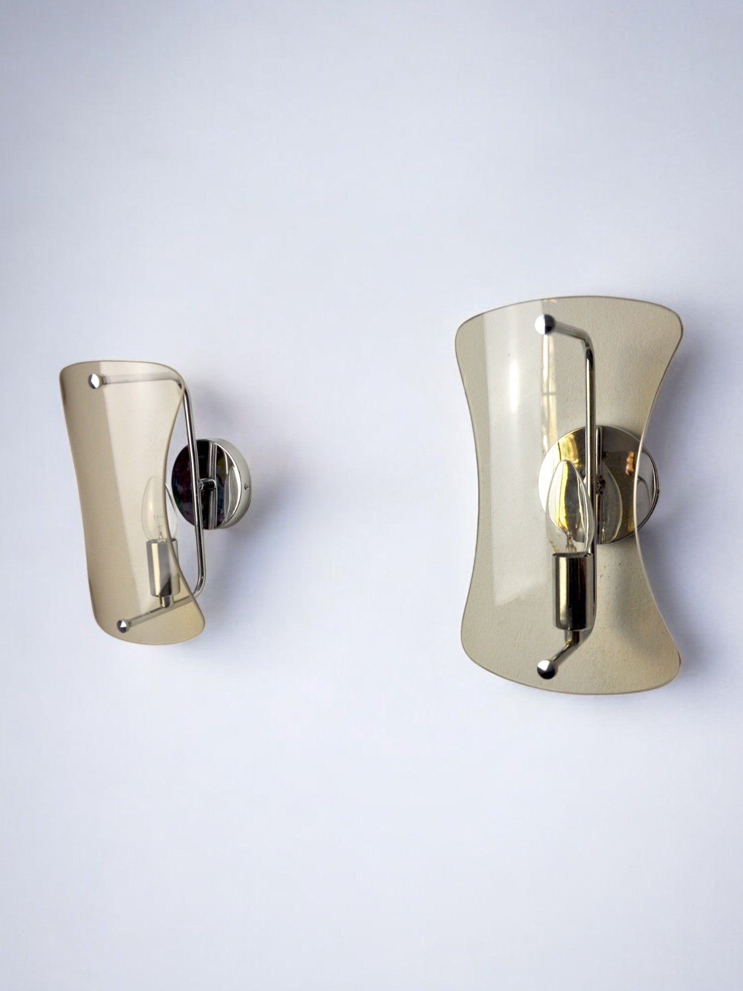 Pair of black sconces, murano glass, Italy, 1960
