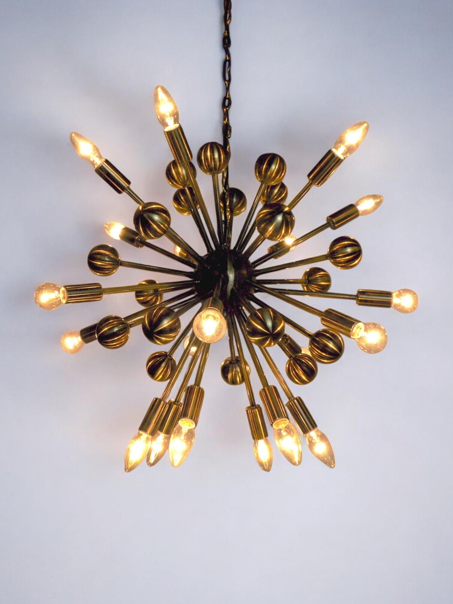 Sputnik chandelier, space-age, 1990