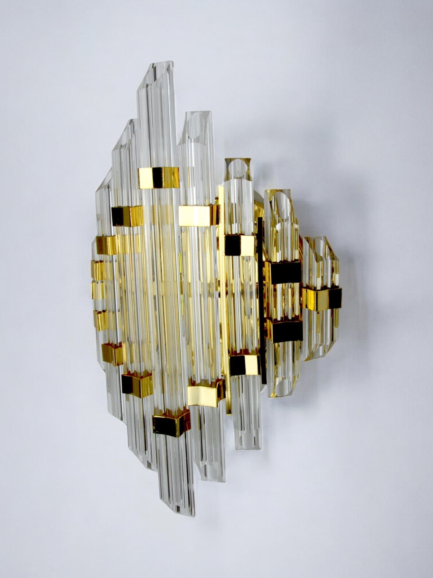 Tubular Venini wall light, murano glass, italy, 1970s