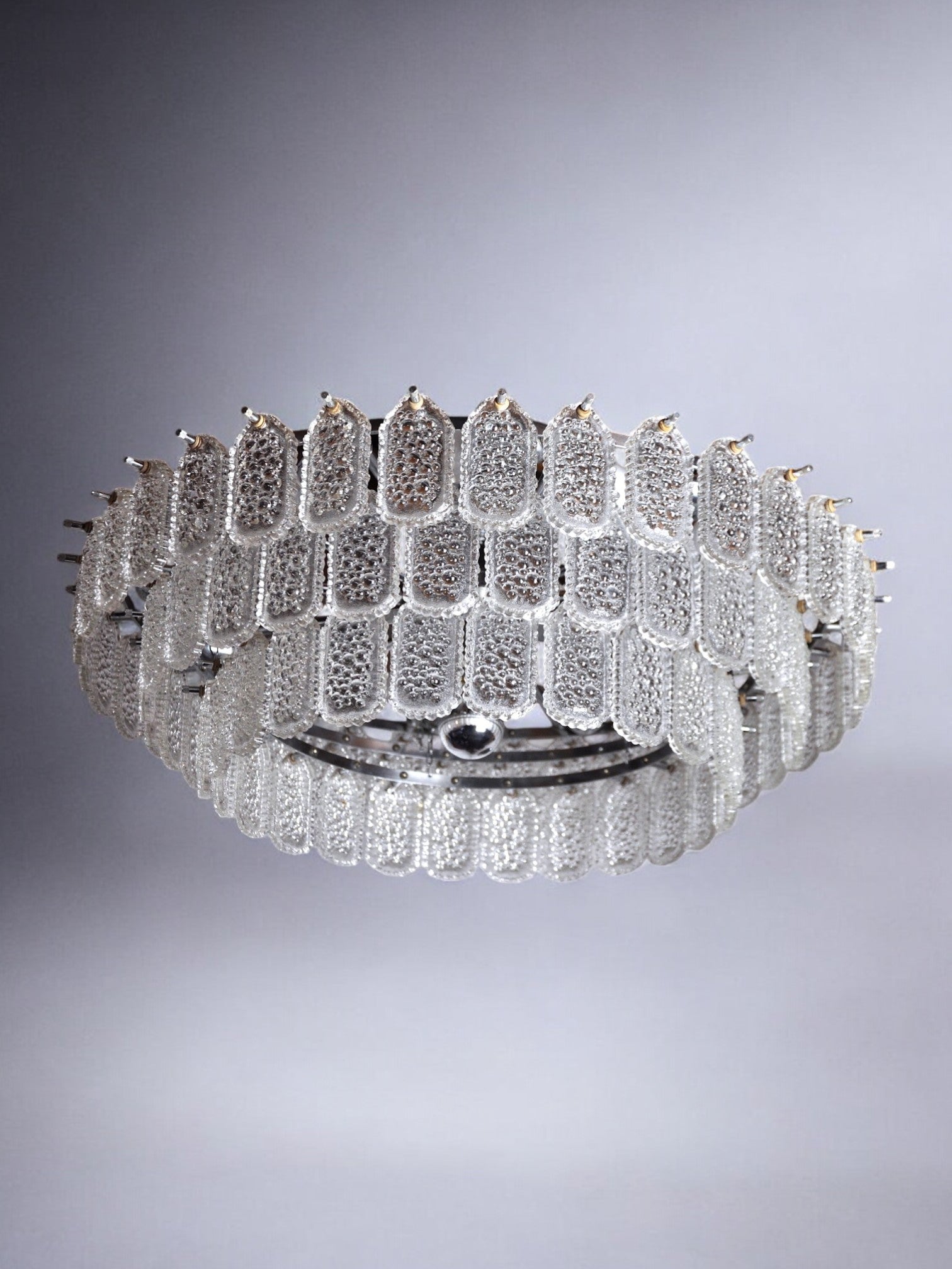 Kinkeldey chandelier 3 crystal levels Germany 1970