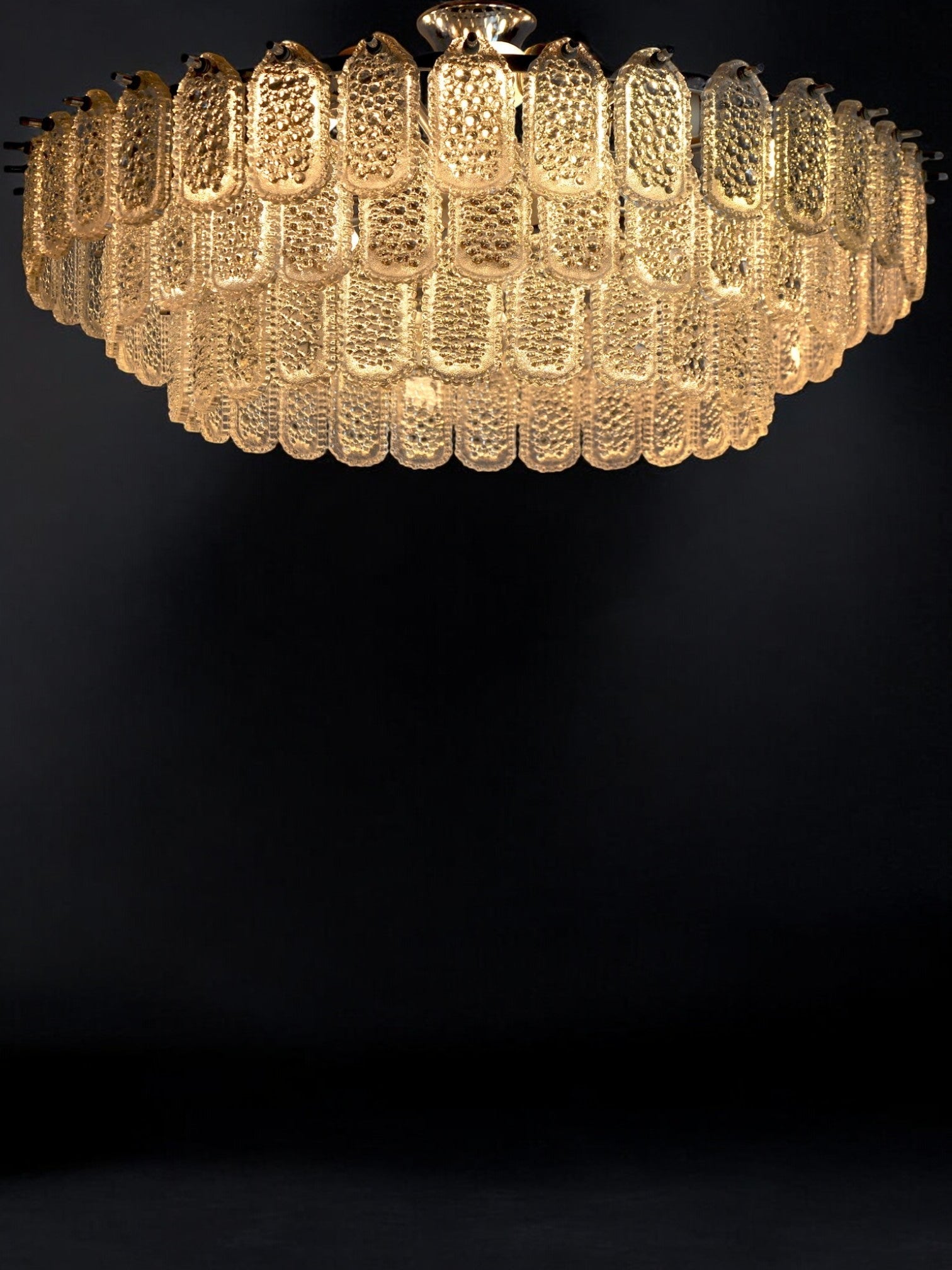 Kinkeldey chandelier 3 crystal levels Germany 1970