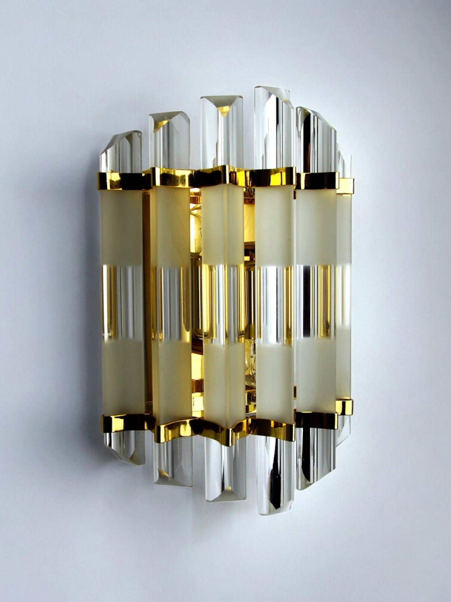 Venini sconce, Murano Triedri glass, Italy, 1970