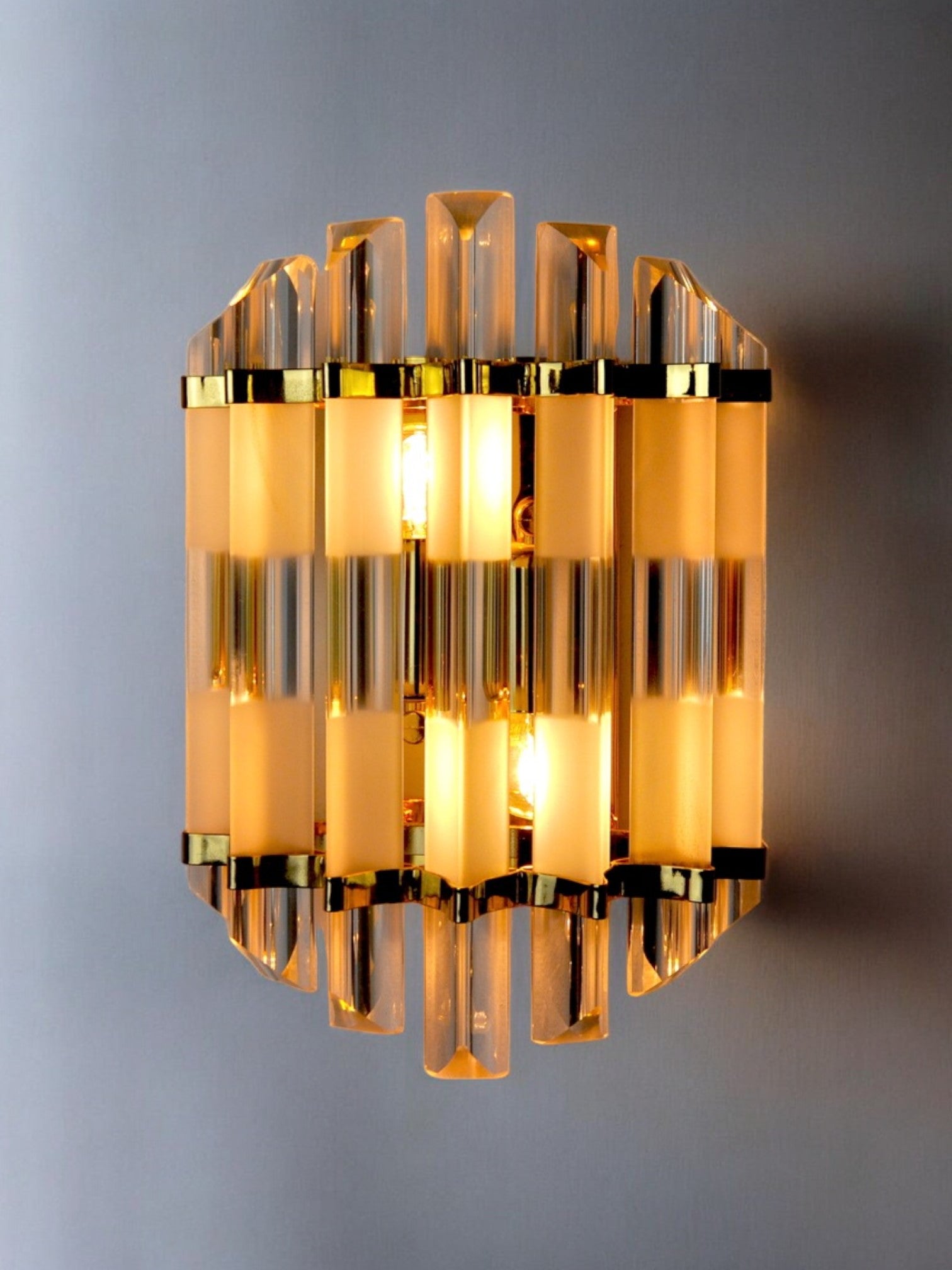 Venini sconce, Murano Triedri glass, Italy, 1970
