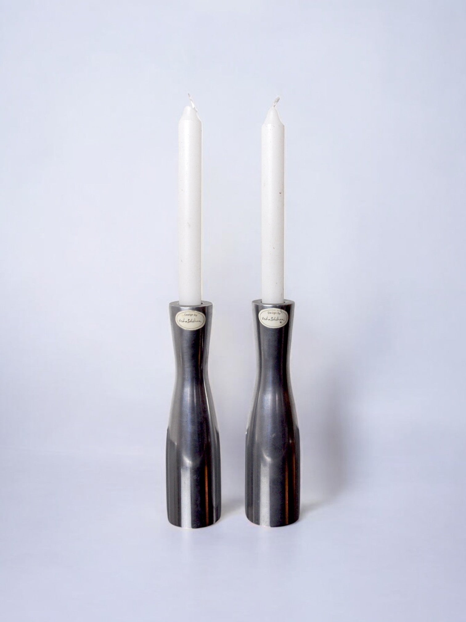Pair of gota erika pekkari candlesticks, scandinavian, 1990