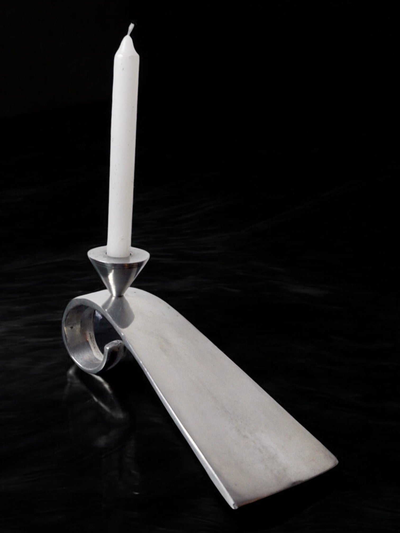 Comma candlestick by matthew hilton, england, 1980