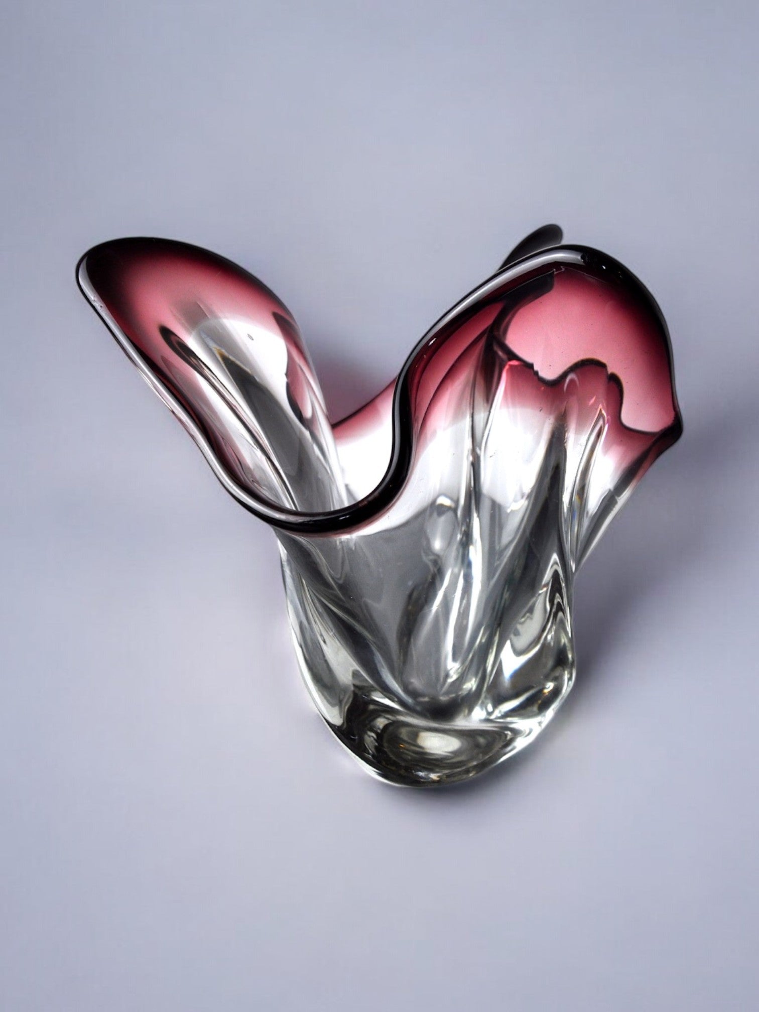 Purple seguso vase in murano glass, italy, 1960
