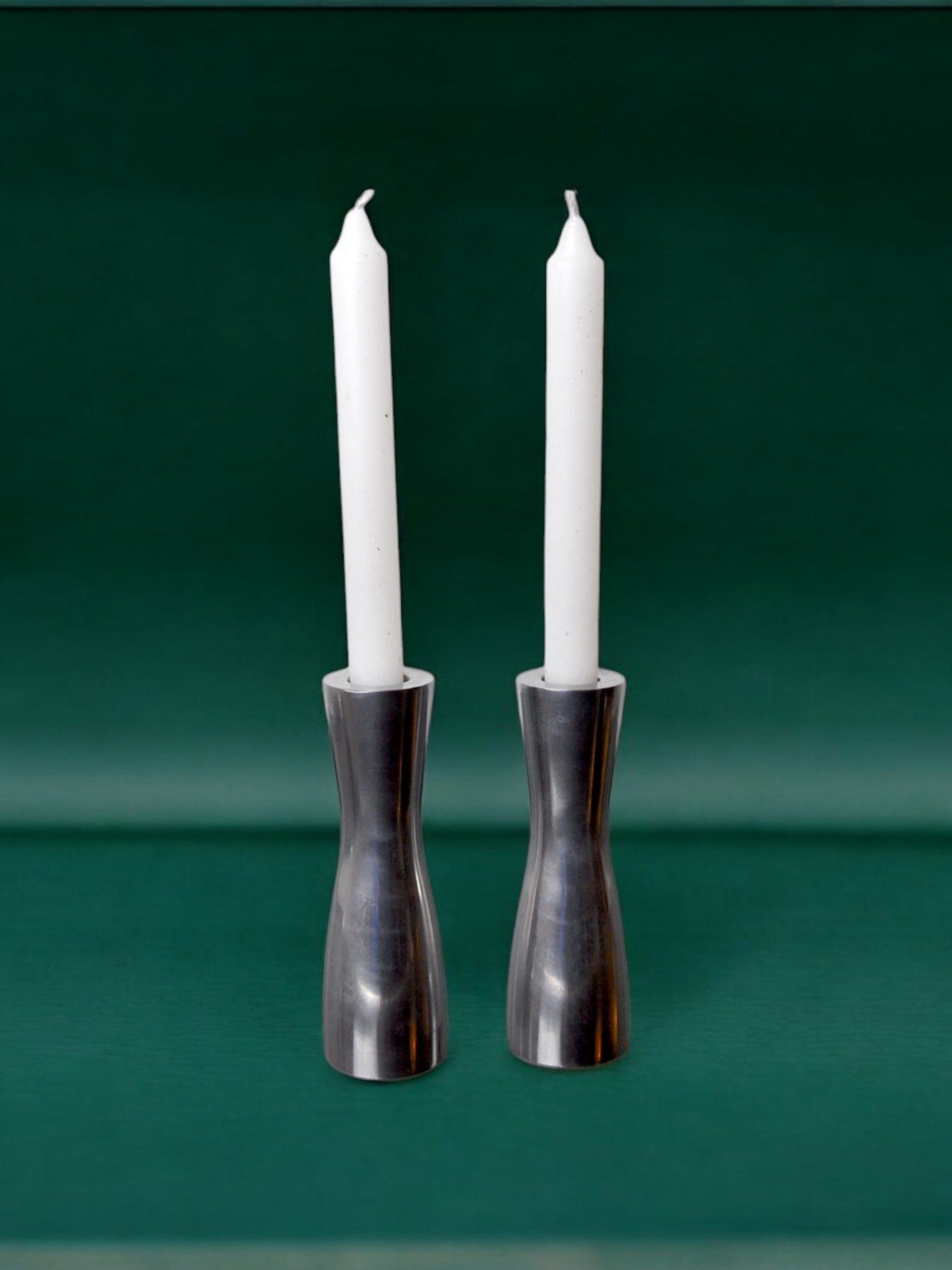 Pair of gota erika pekkari candlesticks, scandinavian, 1990