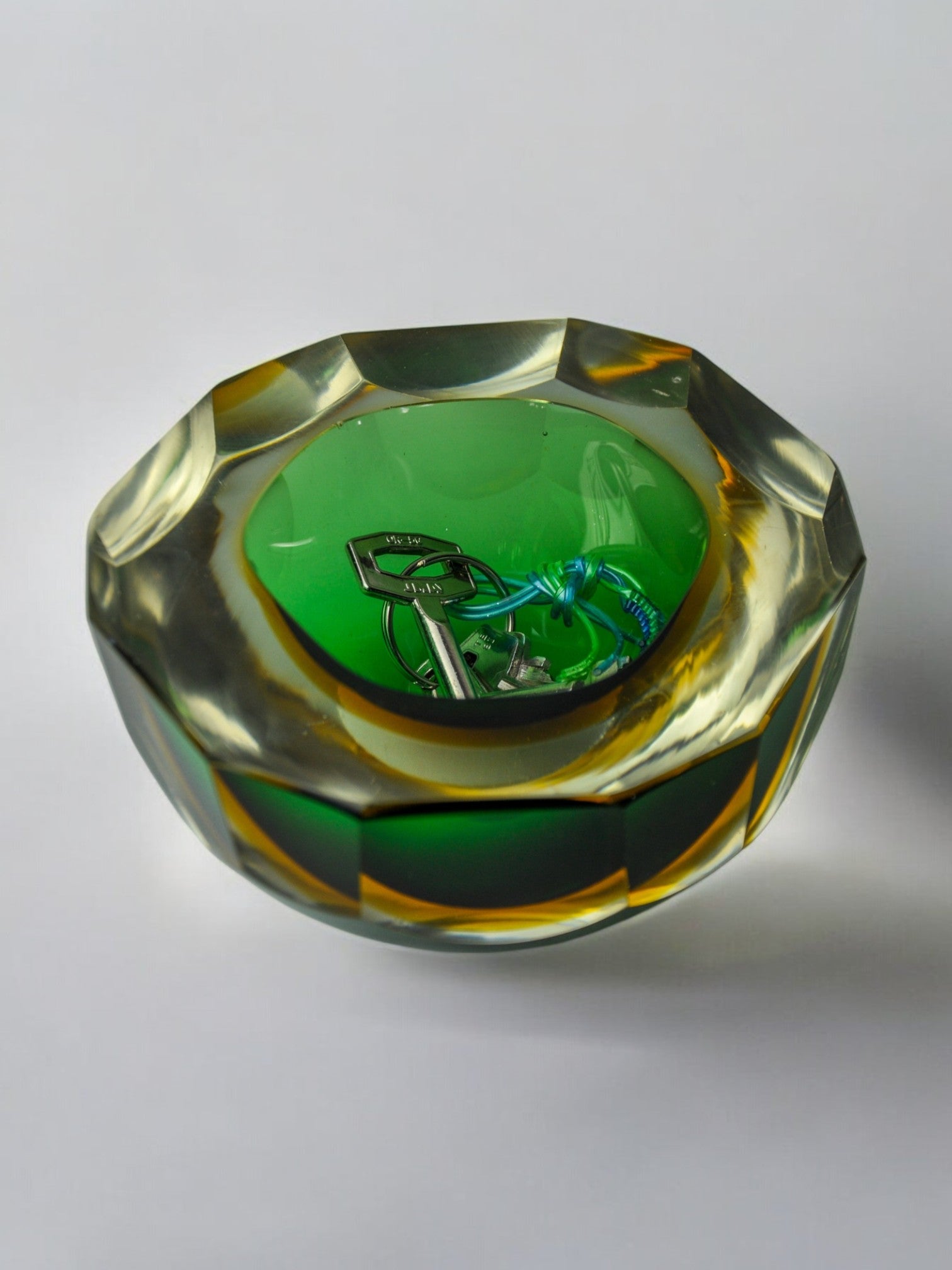Sommerso empty pocket by Seguso, Murano glass, Italy, 1970