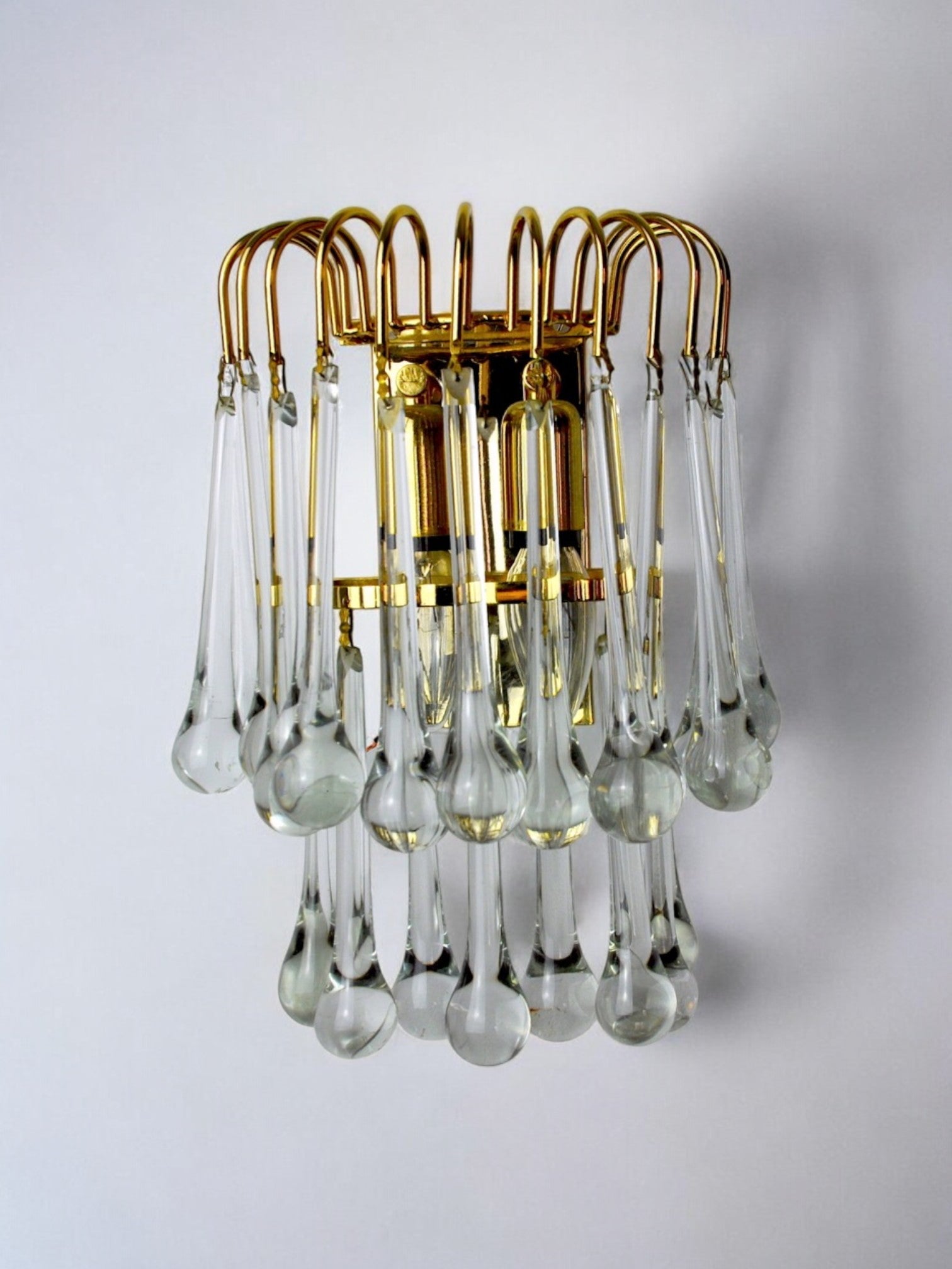 Drops wall lamp by Venini, murano glass, italy, 1960