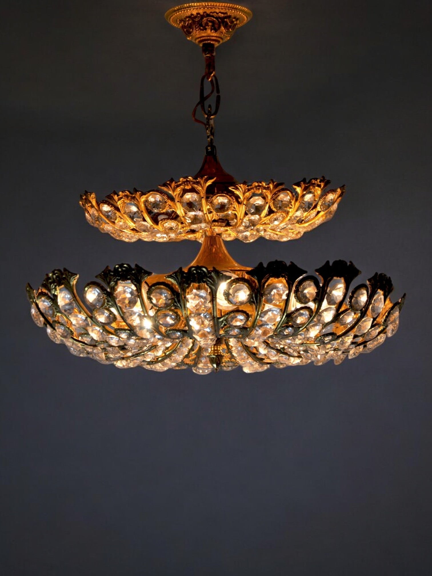 Ernest Palm Chandelier for Palwa, 1960s, Spain