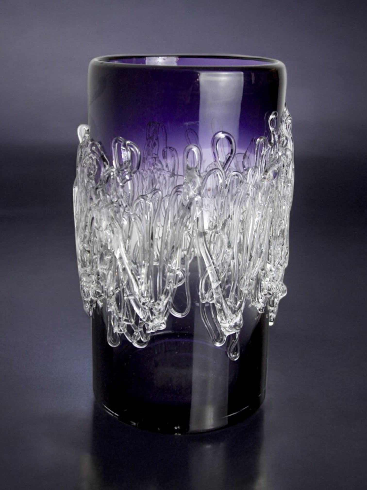 Purple seguso vase in murano glass, italy, 1960