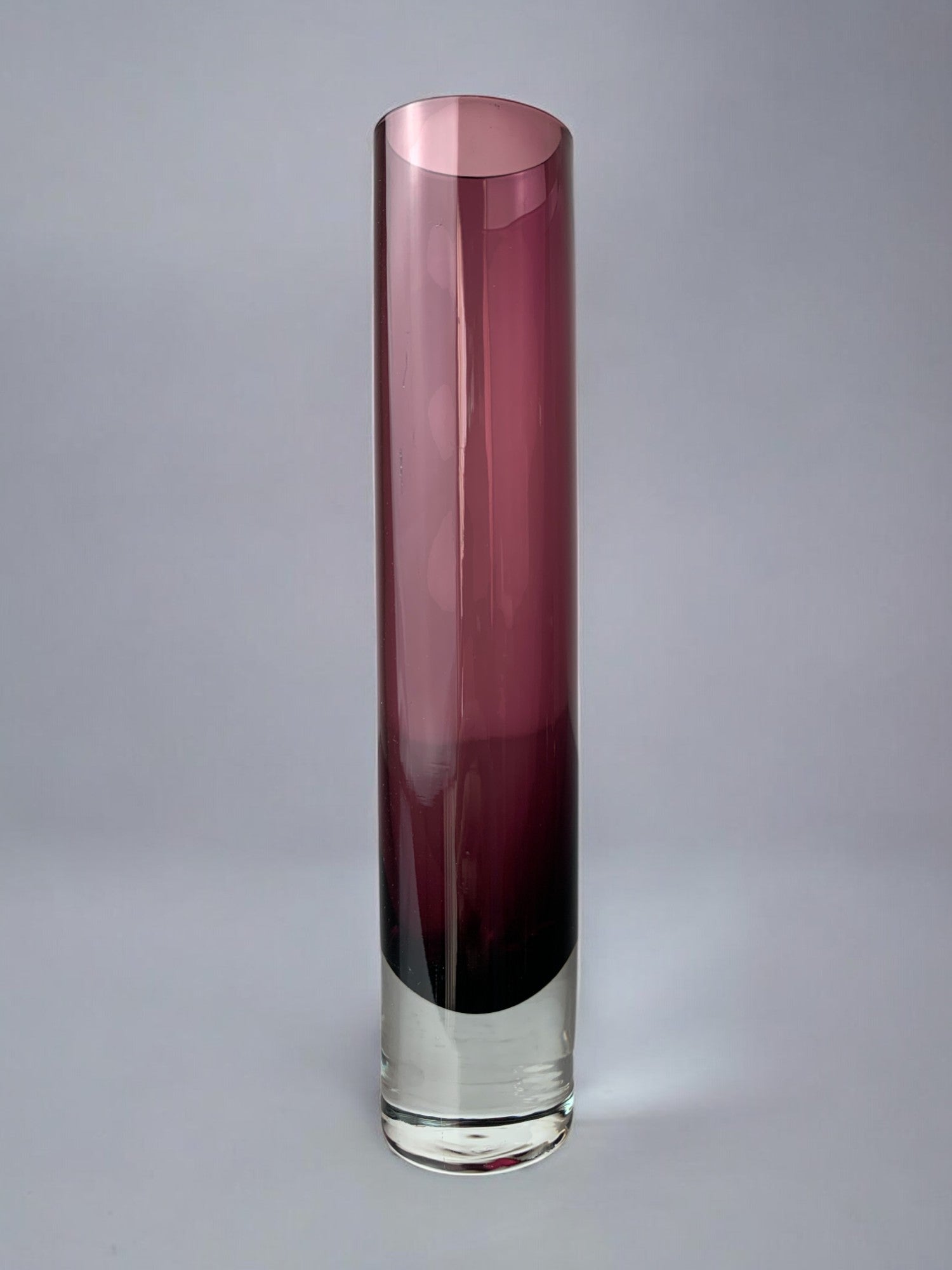 Sommerso Circular Purple Vase by Seguso, Murano, Italy, 1970