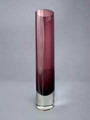 Sommerso Circular Purple Vase by Seguso, Murano, Italy, 1970