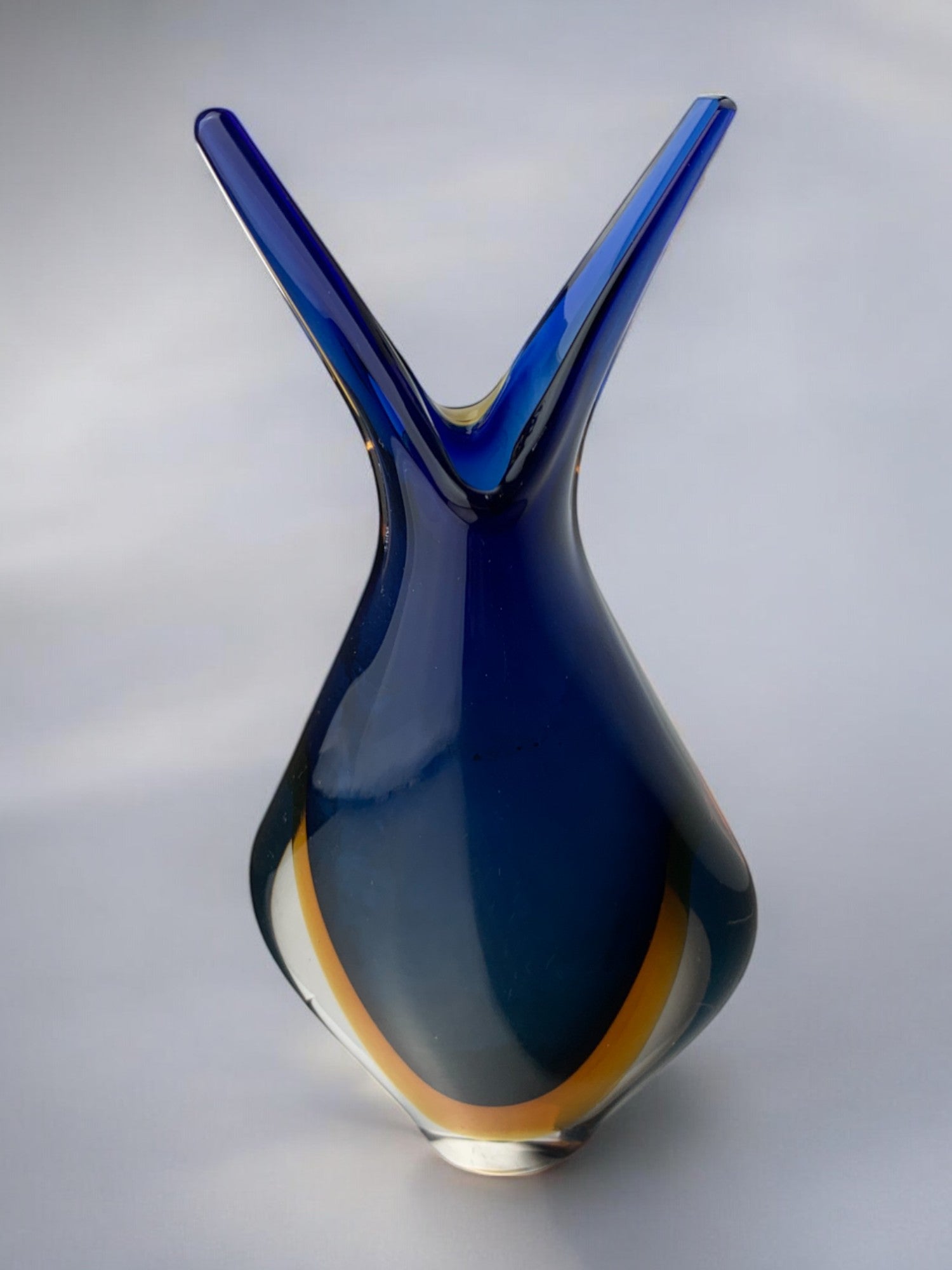 Murano glass "Fish" vase by Flavio Poli, Murano, Italy, 1970s
