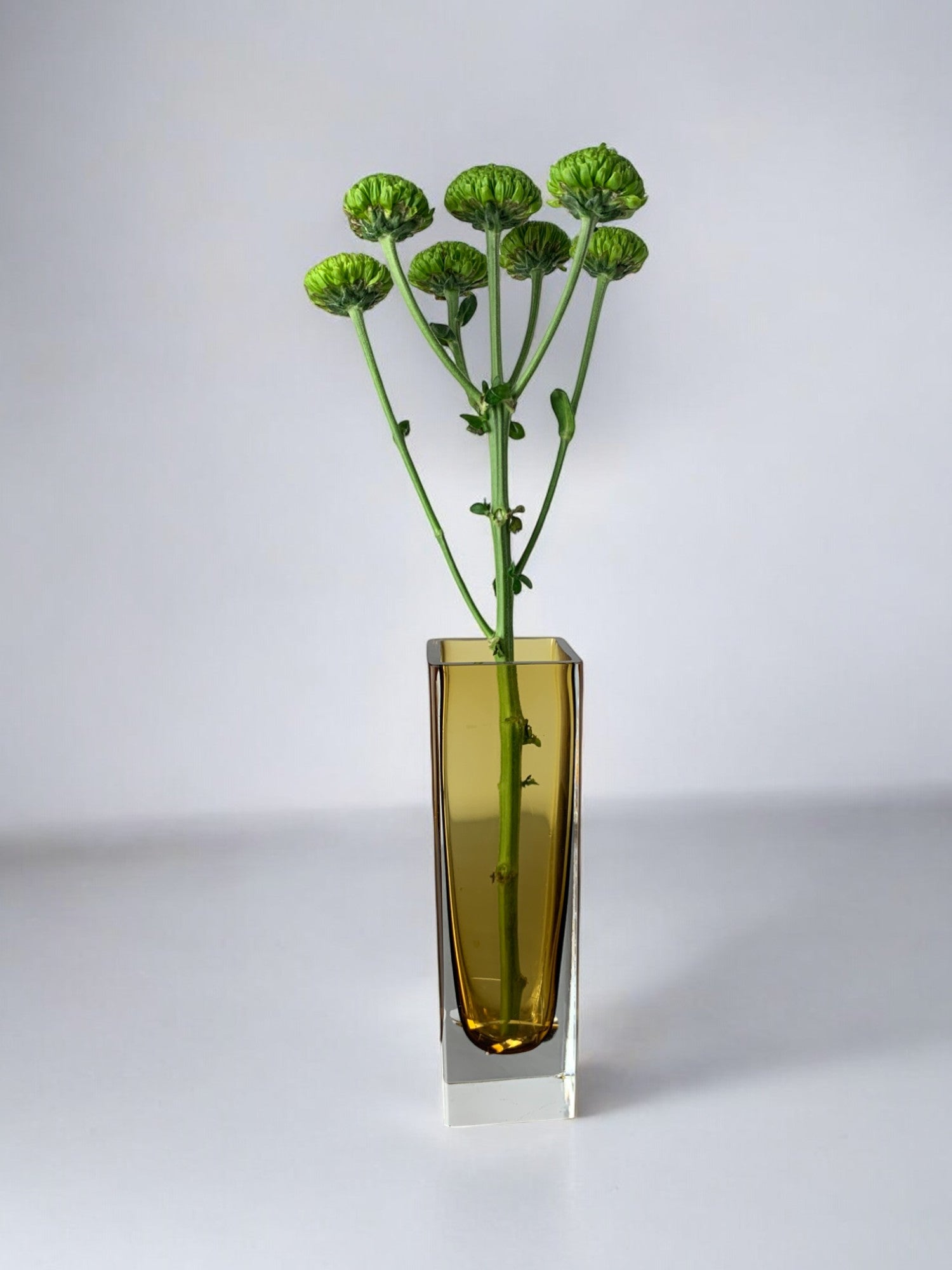 Yellow Sommerso vase, Murano glass, Italy, 1970