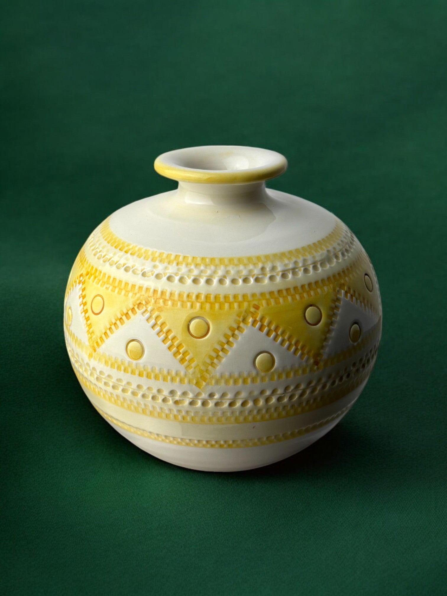 Yellow ceramic vase by Aldo Londi for Bitossi, Italy, 1960