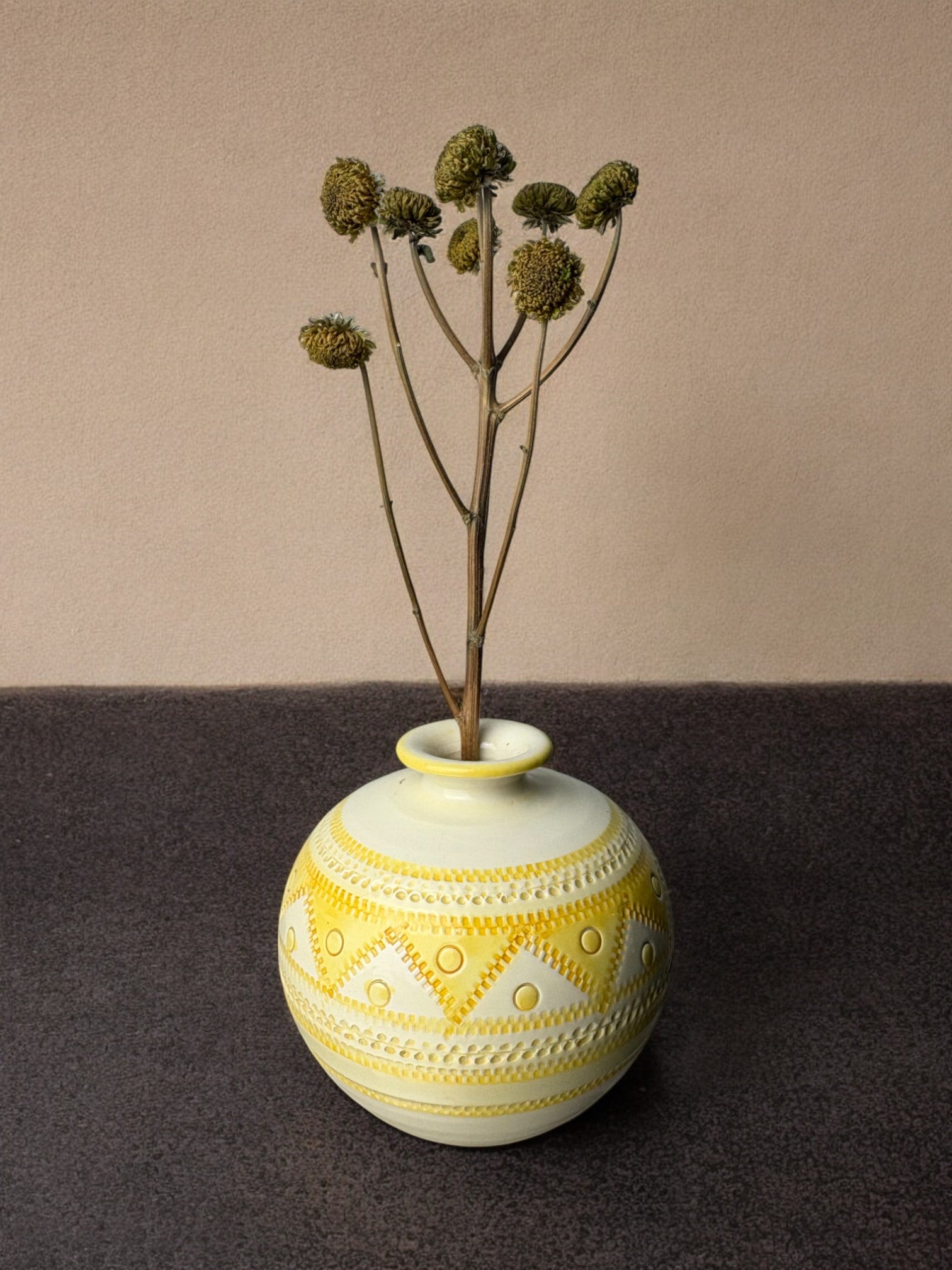 Yellow ceramic vase by Aldo Londi for Bitossi, Italy, 1960