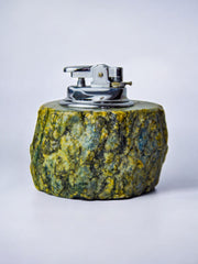 Green alabaster lighter by Romano Bianchi, Italy, 1970