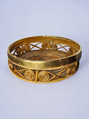 Rattan and brass centerpiece, Italy, 1970