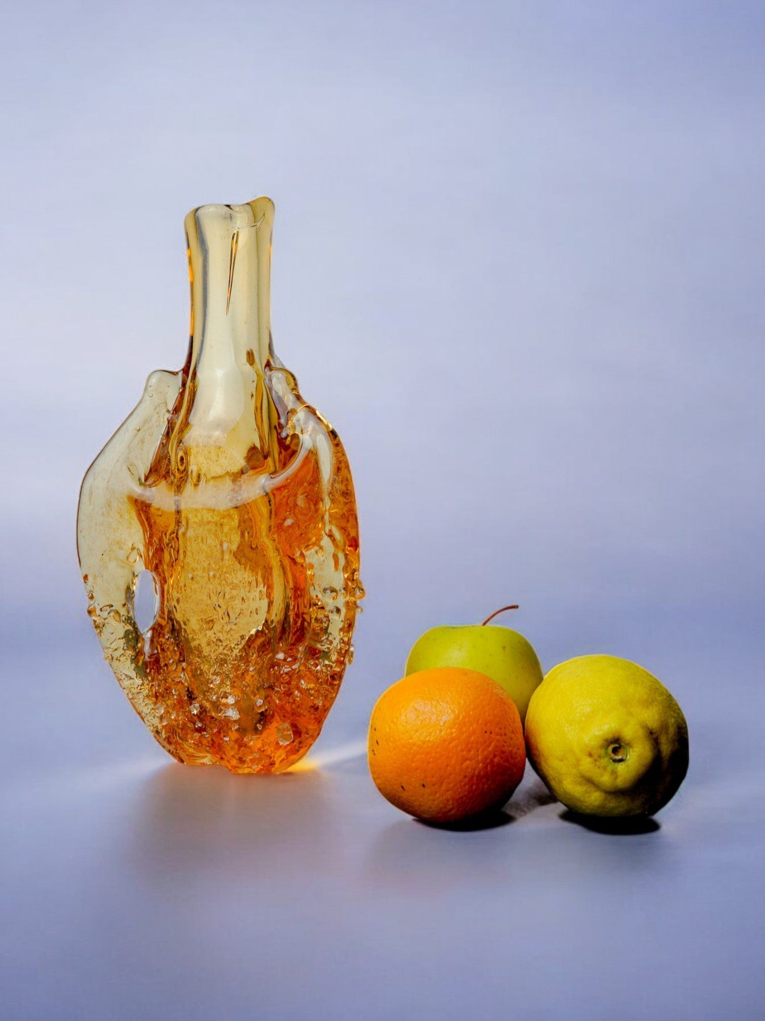 Orange Seguso vase, frosted Murano glass, Italy, 1970