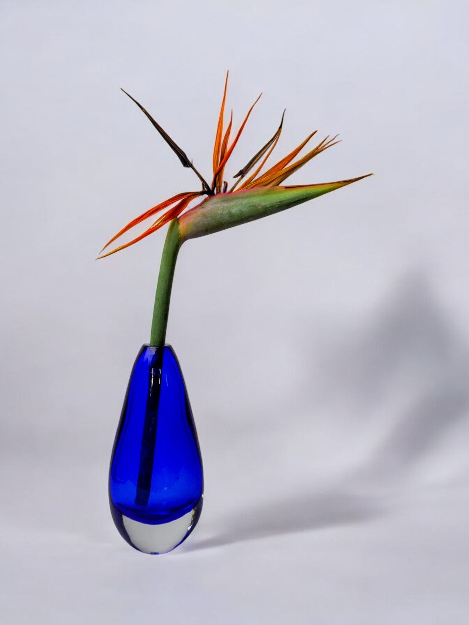 Blue sommerso vase by seguso, Murano glass, Italy, 1970