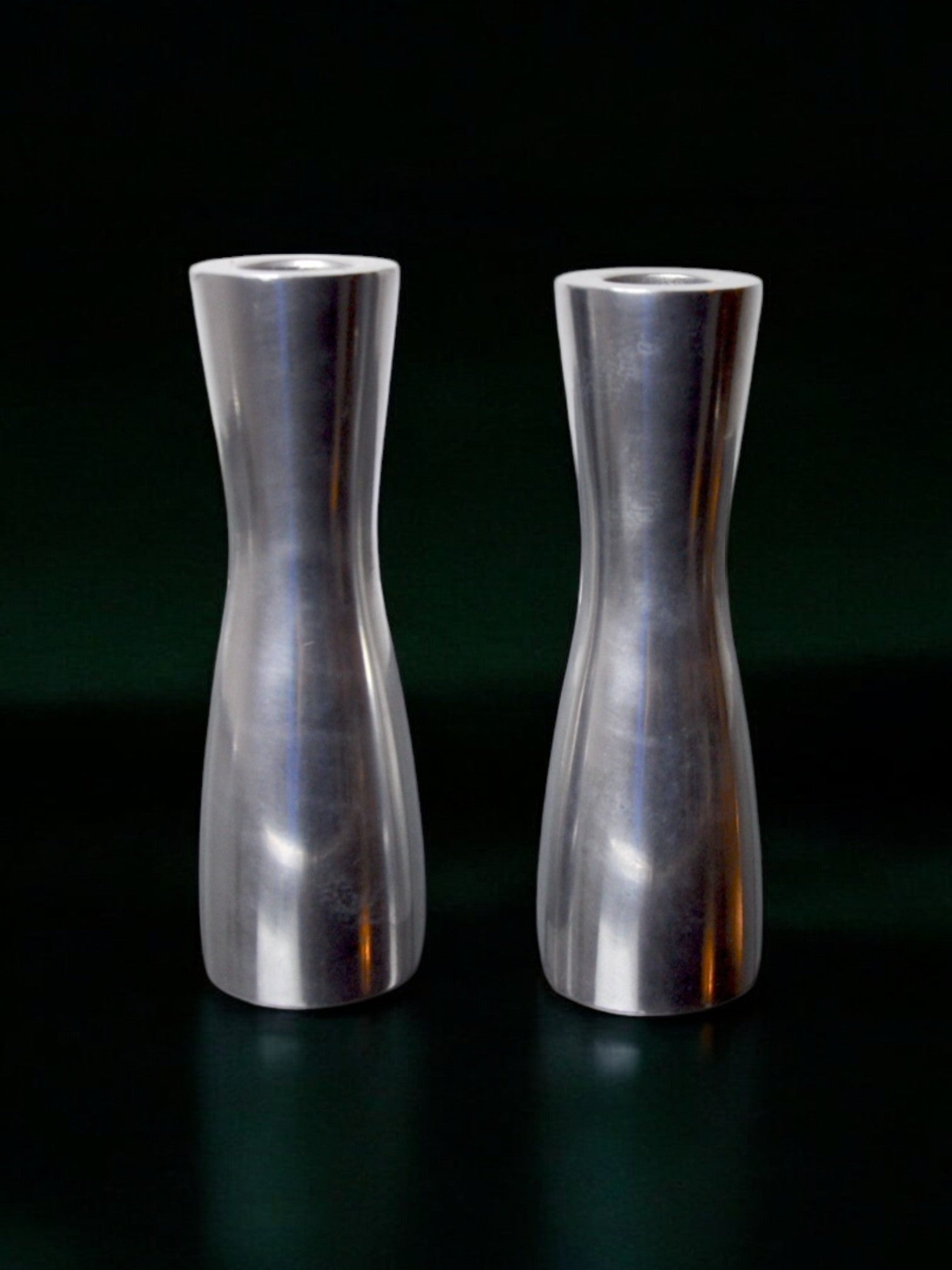 Pair of gota erika pekkari candlesticks, scandinavian, 1990