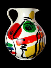 Vase painted by Peter Robert Keil, signed, Germany, 1984