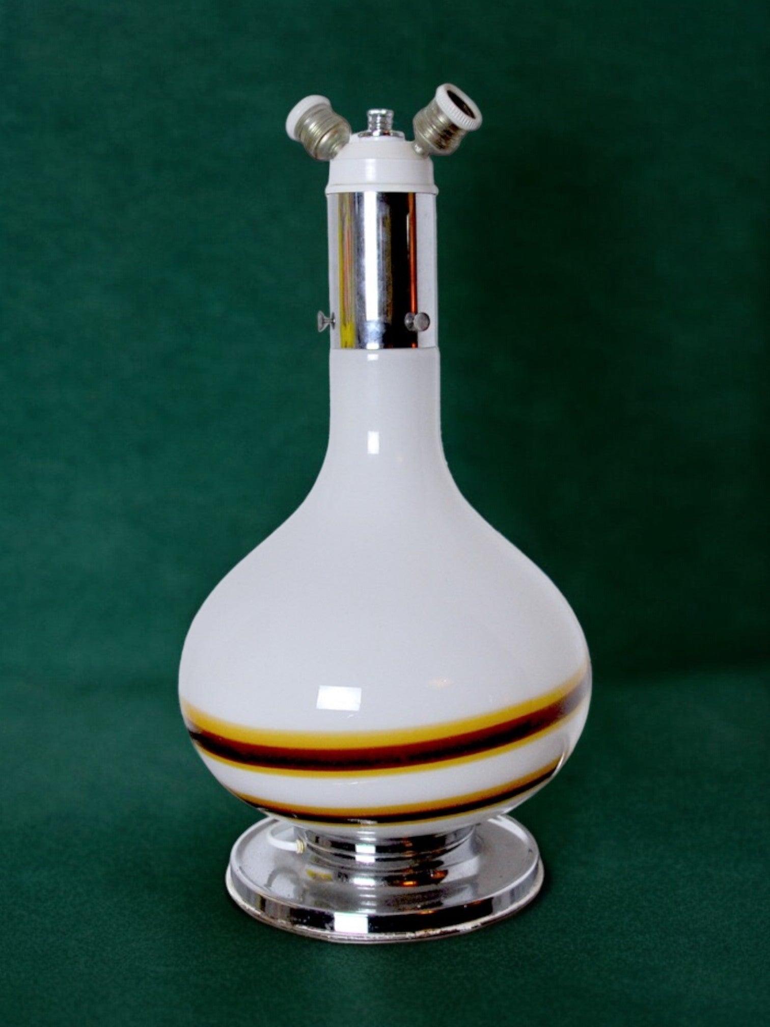 Italian Bicolor Murano Mazzega Lamp, 1970s