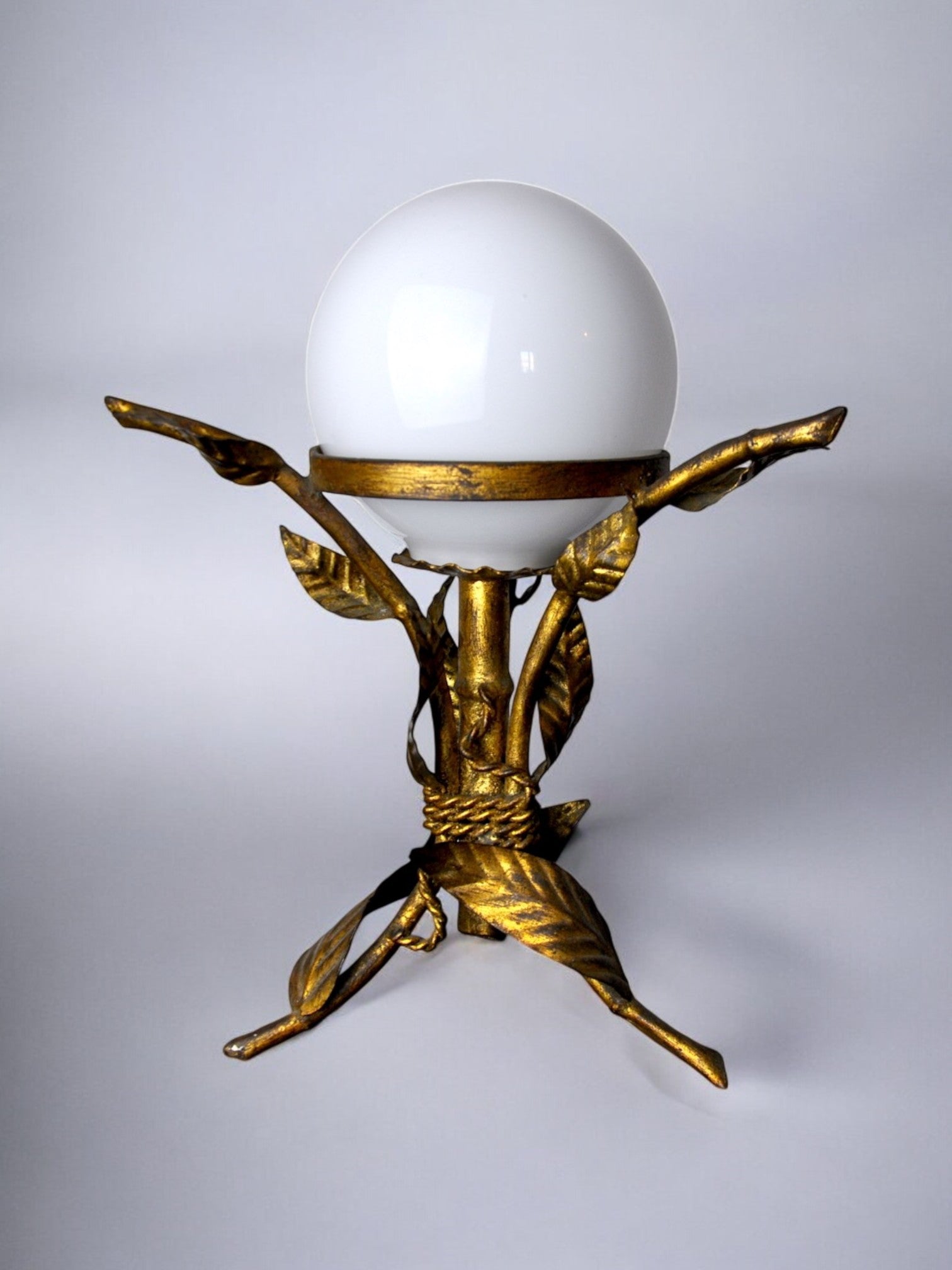 Floral table lamp, art deco, spain, 1960