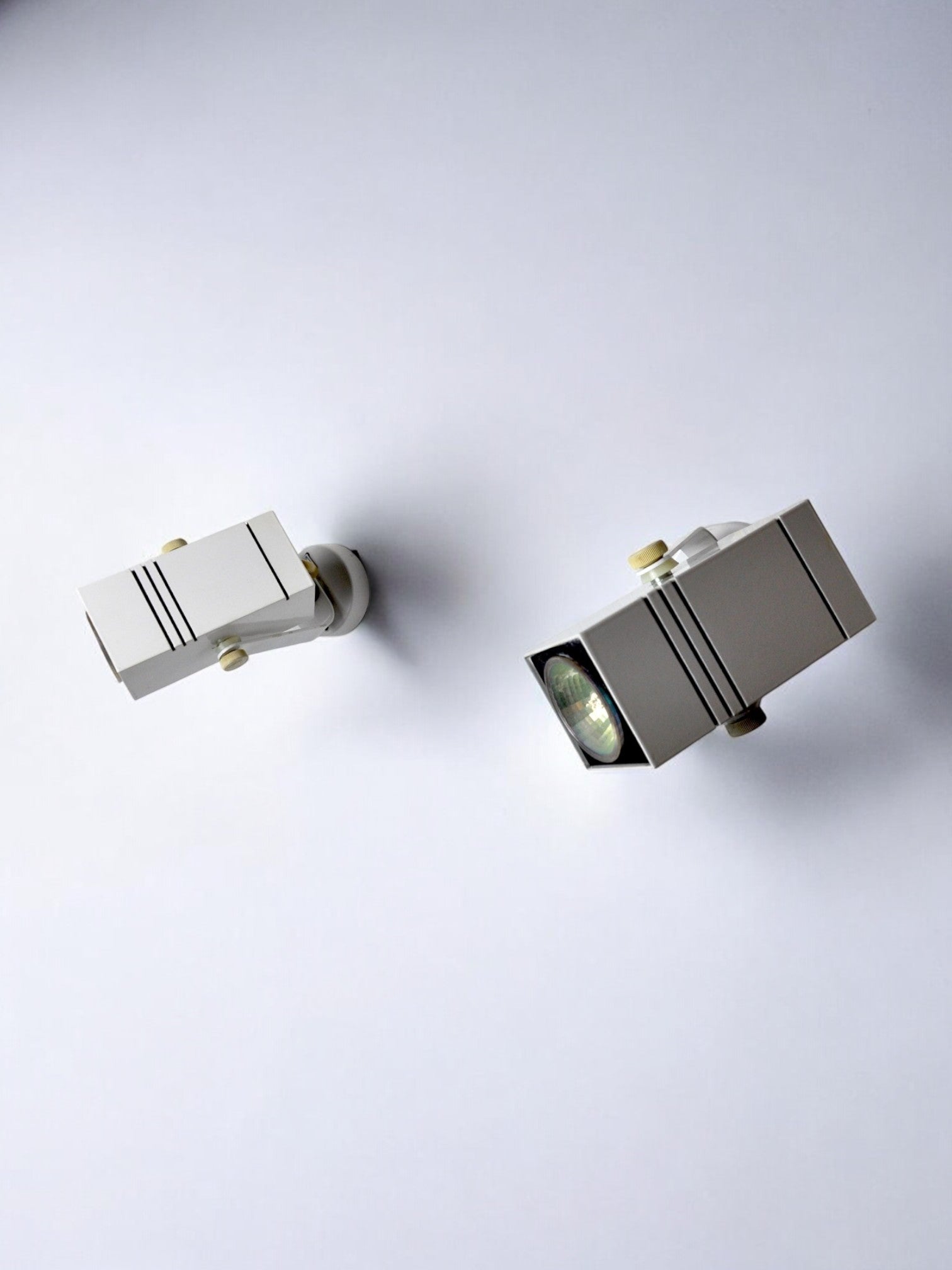 Pair of adjustable Fase wall lamps, Spain, 1980