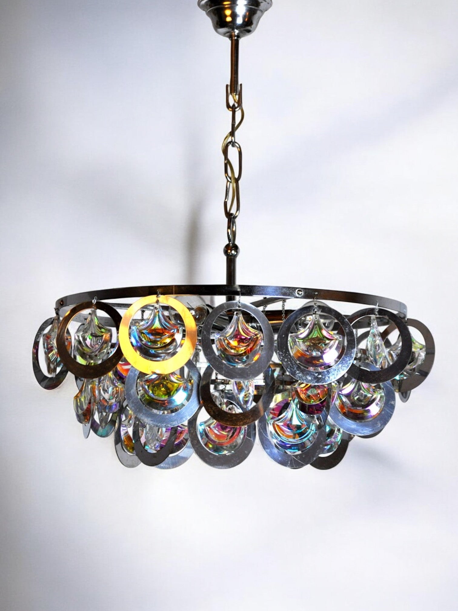 gaetano sciolari, Murano glass chandelier, Italy 1970