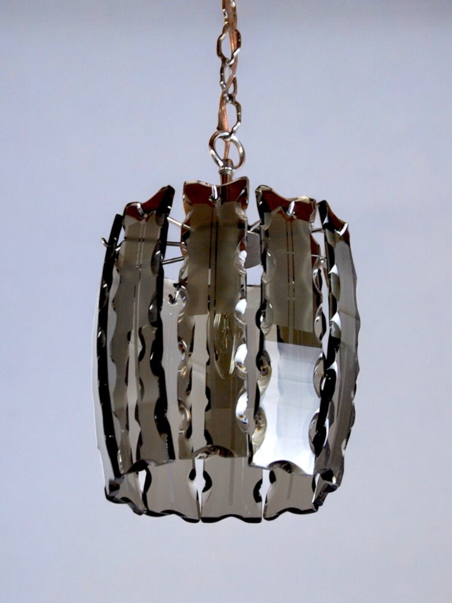 Veca Chandelier in black Murano Glass, 1970s, Italy