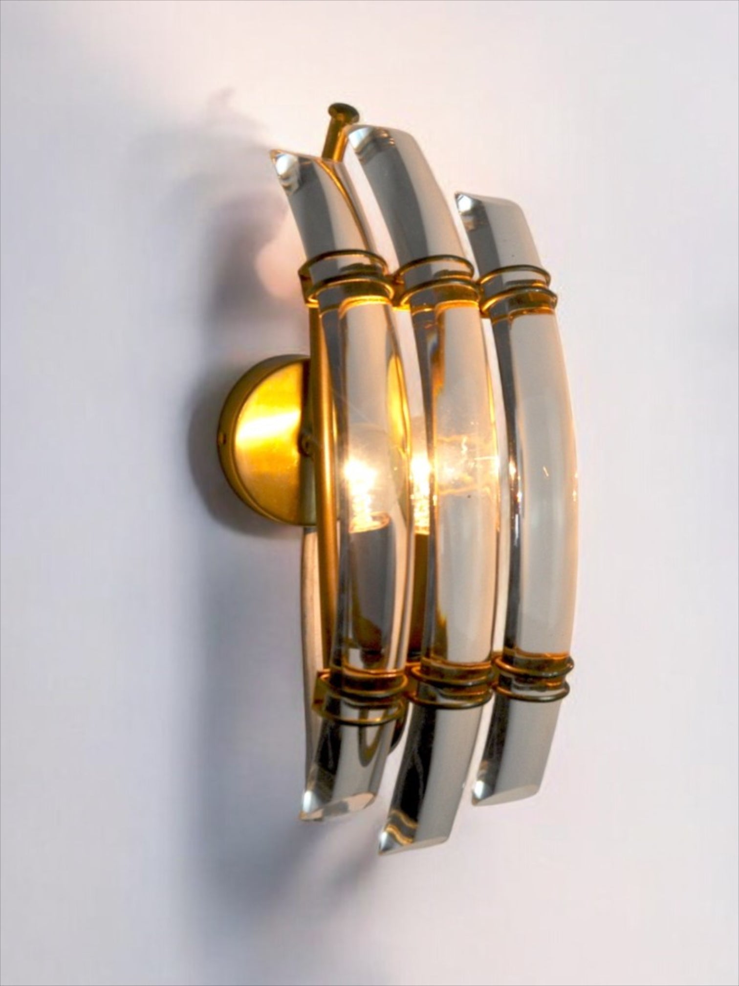 Paolo Venini sconces, murano crystals, Italy, 1970 - a Pair