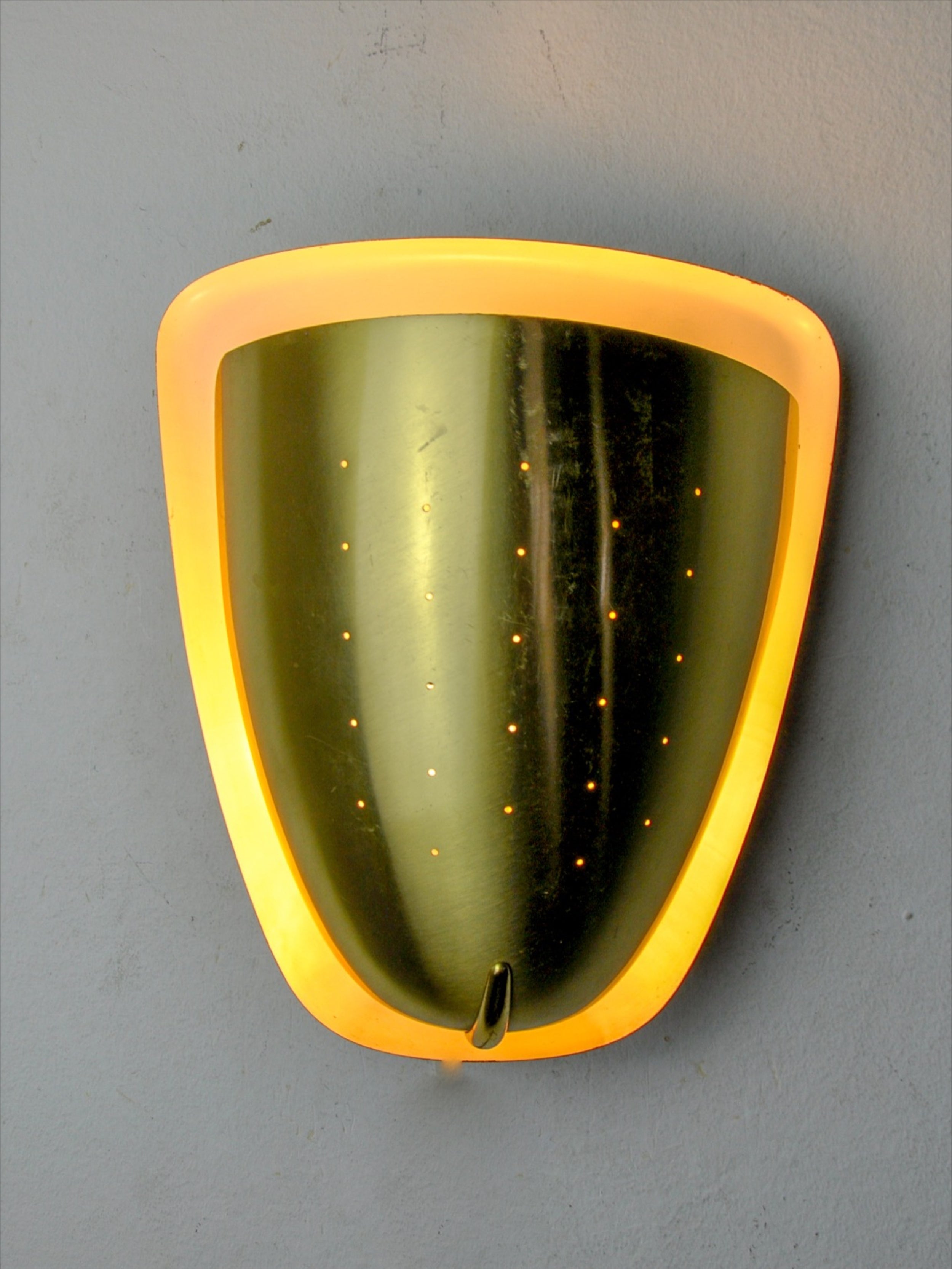 Regency wall lamp in brass, italy, 1970